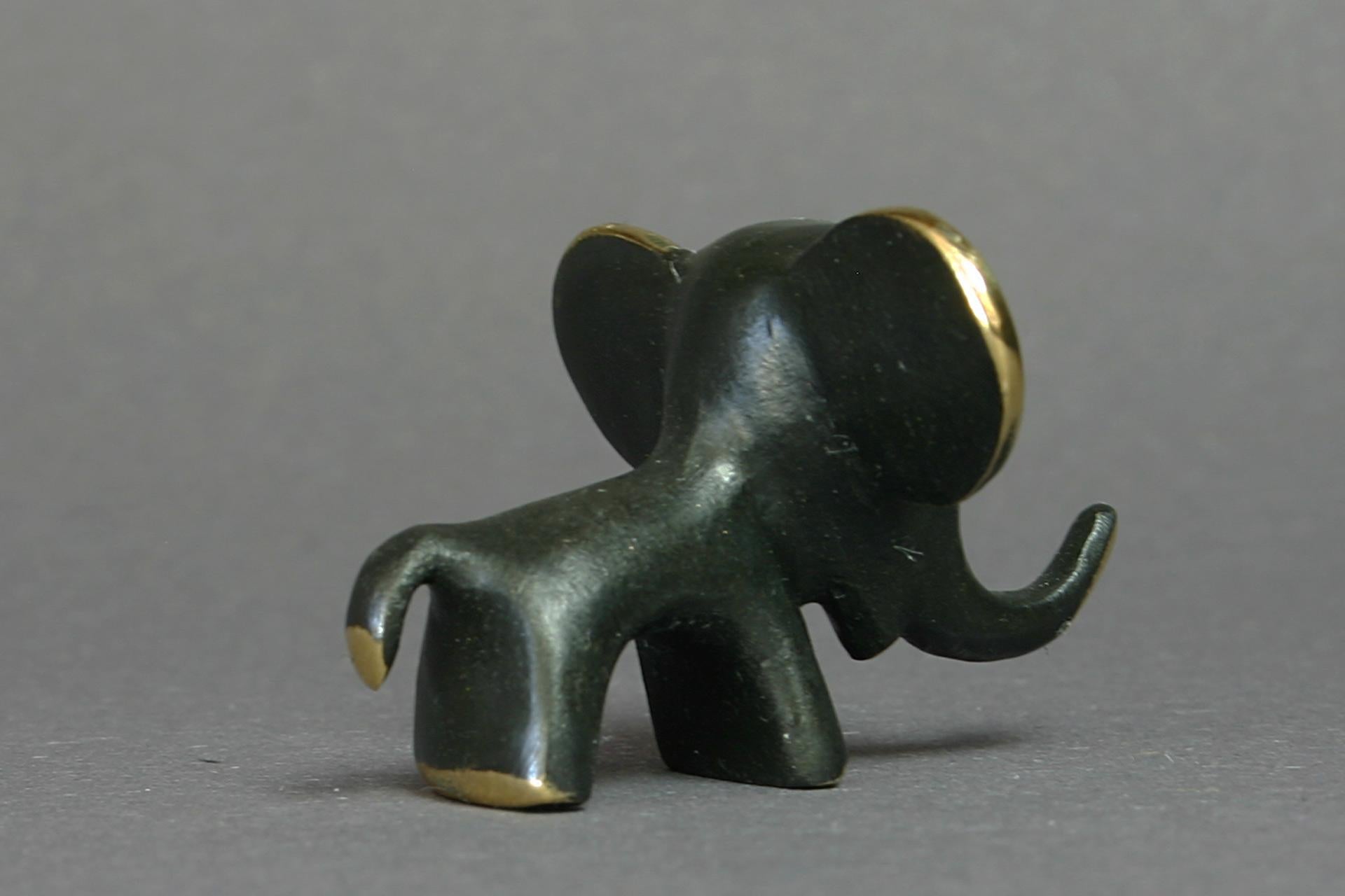 Austrian Walter Bosse figurines Elephant brass patinated new Vienna Austria