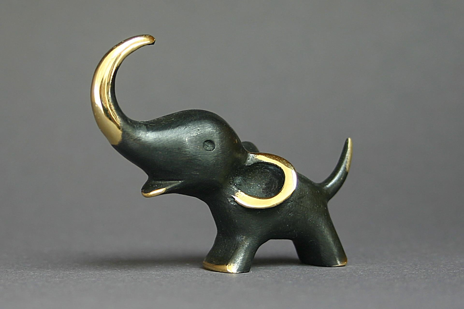 Austrian Walter Bosse figurines Elephant brass patinated new Vienna Austria For Sale