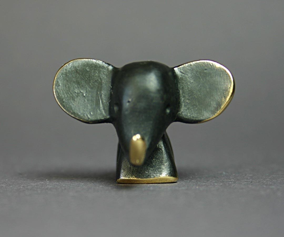 Patinated Walter Bosse figurines Elephant brass patinated new Vienna Austria