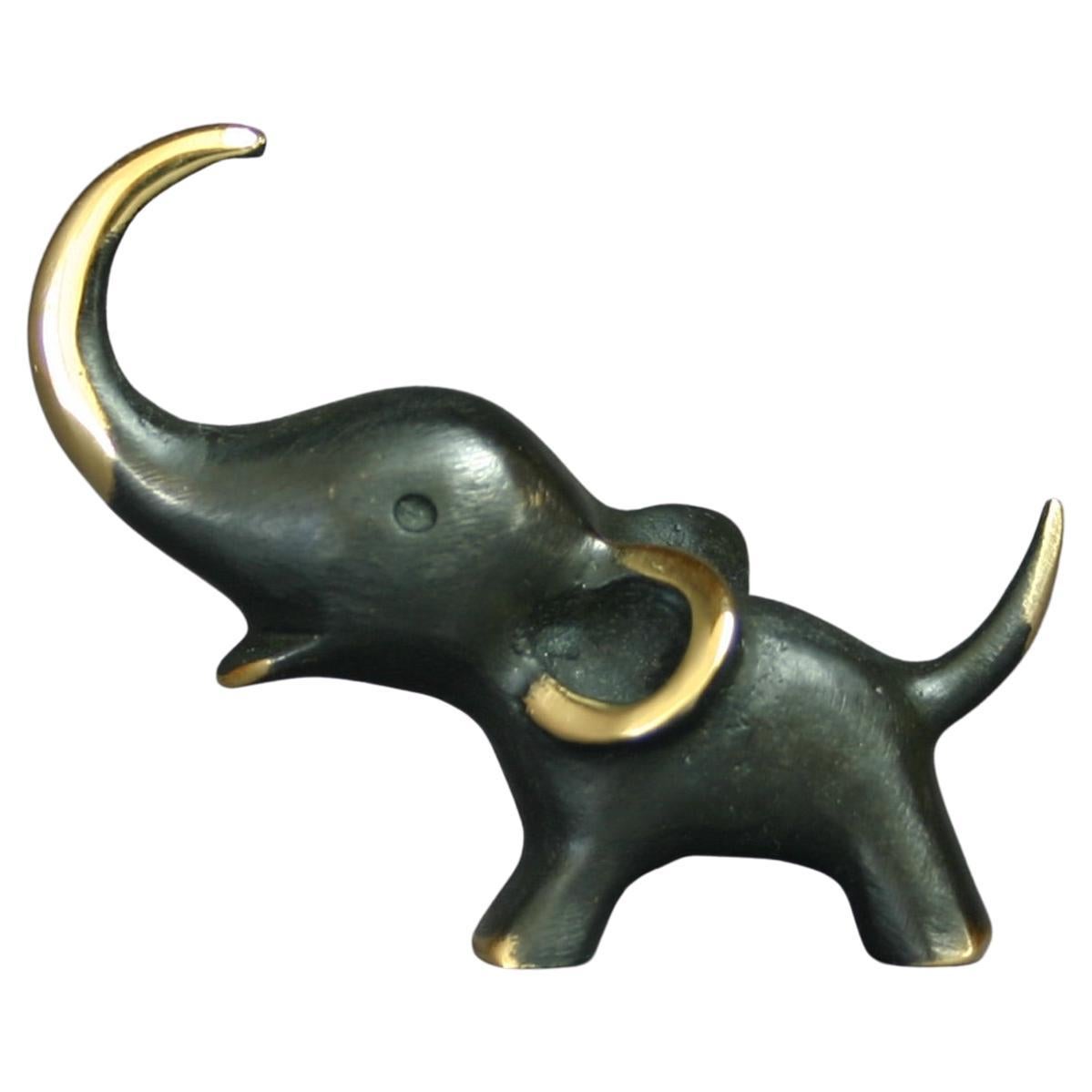 Walter Bosse figurines Elephant brass patinated new Vienna Austria For Sale