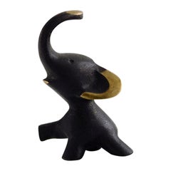 Walter Bosse, for Herta Baller, "Black Gold Line" Elephant in Bronze, 1950s