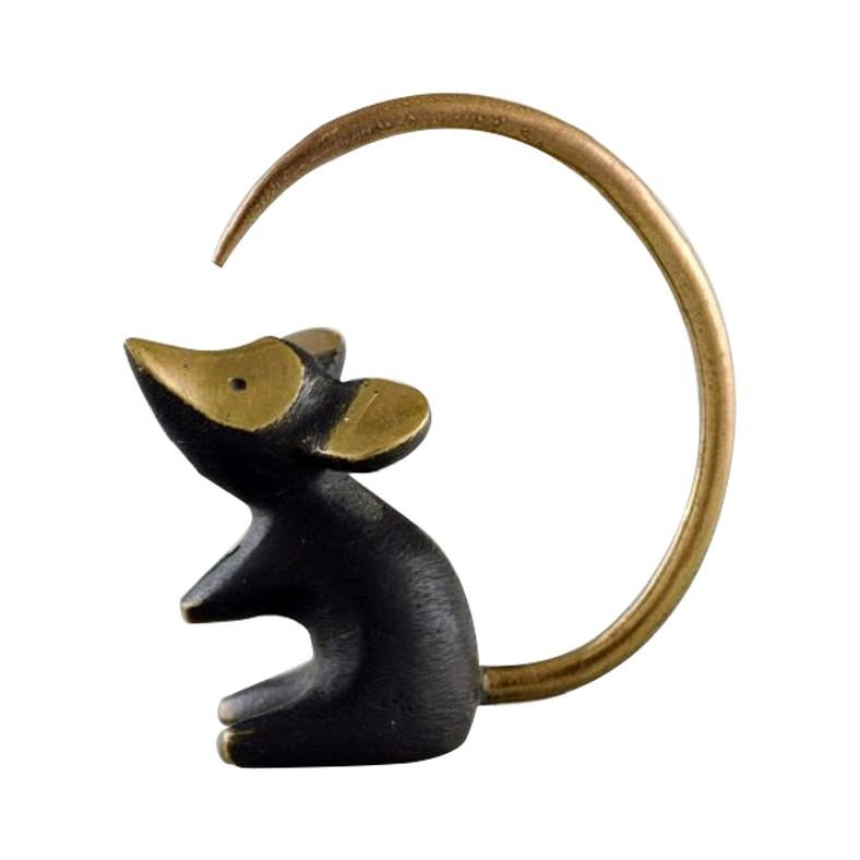 Walter Bosse, for Herta Baller, "Black gold line" Mouse in Bronze, 1950s