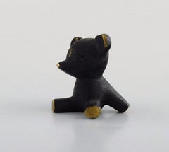 Walter Bosse, for Herta Baller, "Black Gold Line" Teddy Bear in Bronze, 1950s