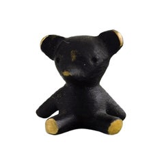 Vintage Walter Bosse, for Herta Baller, "Black Gold Line" Teddy Bear in Bronze, 1950s