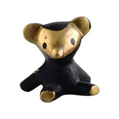 Vintage Walter Bosse, for Herta Baller, "Black Gold Line" Teddy Bear in Bronze, 1950s