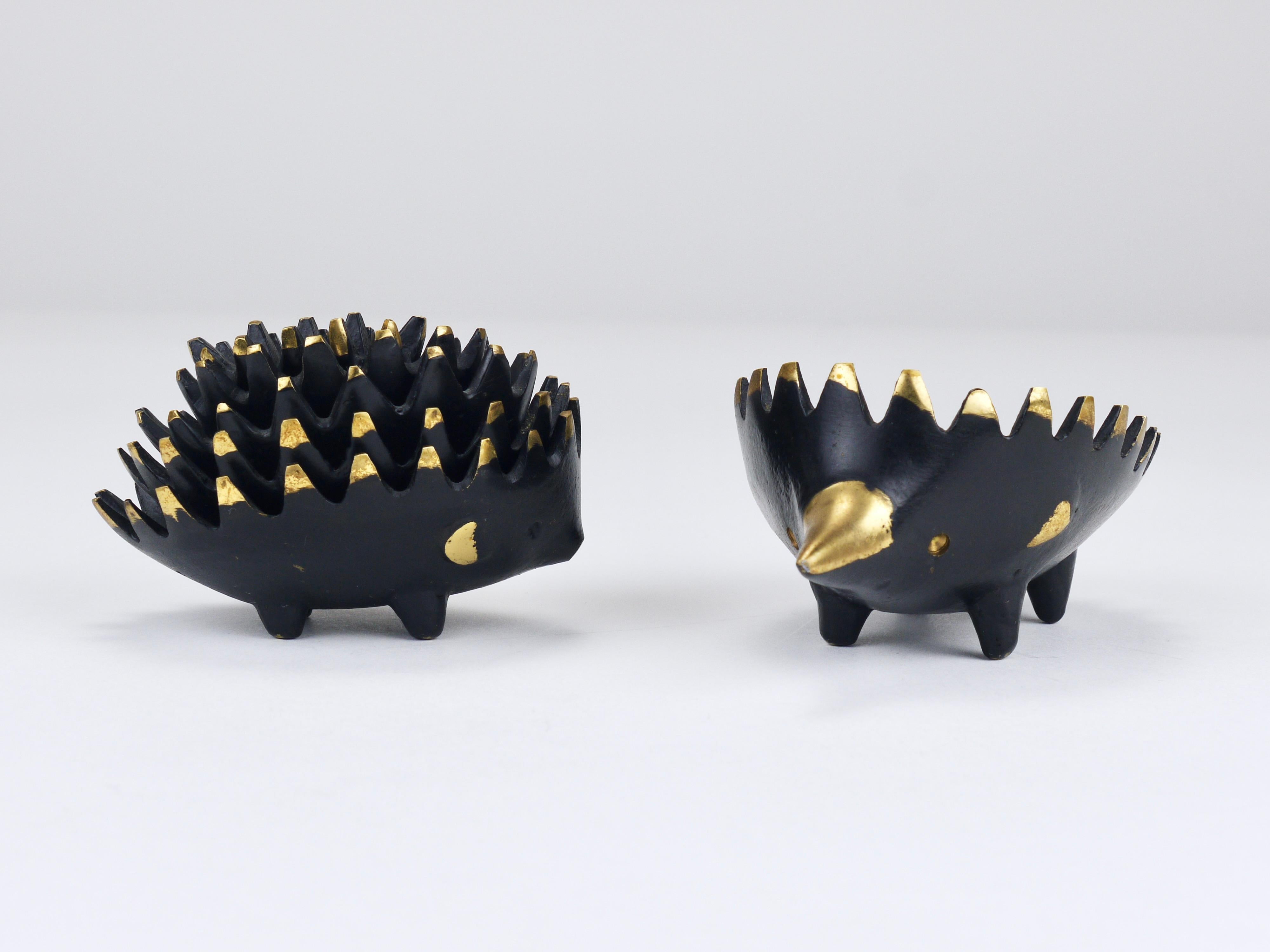 Posacenere impilabile in ottone Walter Bosse Hedgehog, Herta Baller, Austria, anni '50 in vendita 3