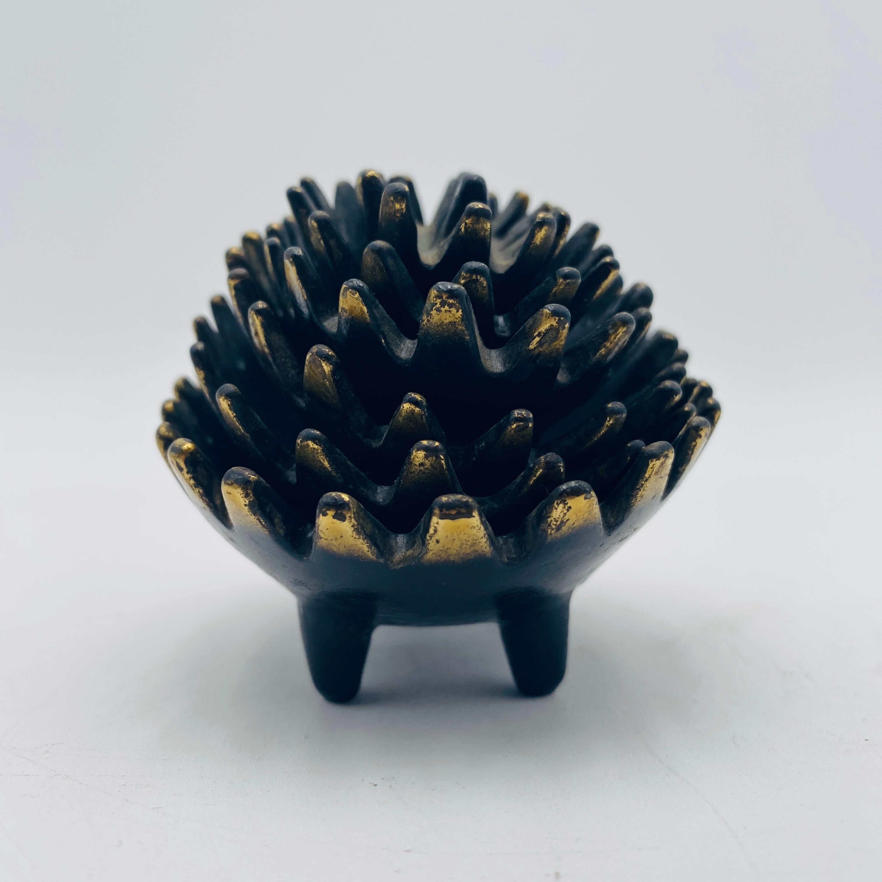 Cendriers empilables en laiton Walter Bosse, Herta Baller, Autriche, années 1950 en vente 3