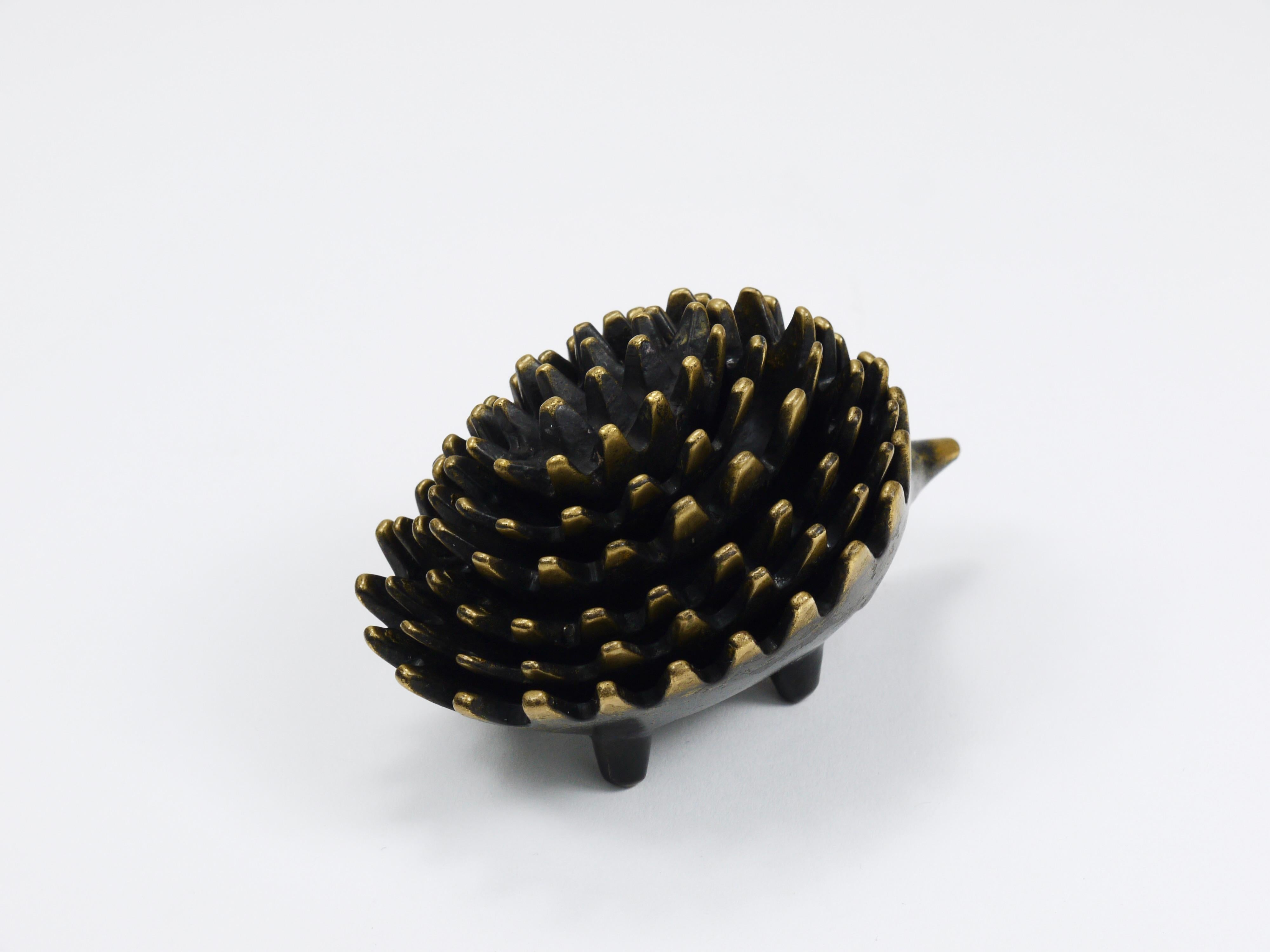 Walter Bosse Hedgehog Stackable Brass Ashtrays, Herta Baller, Austria, 1950s For Sale 7