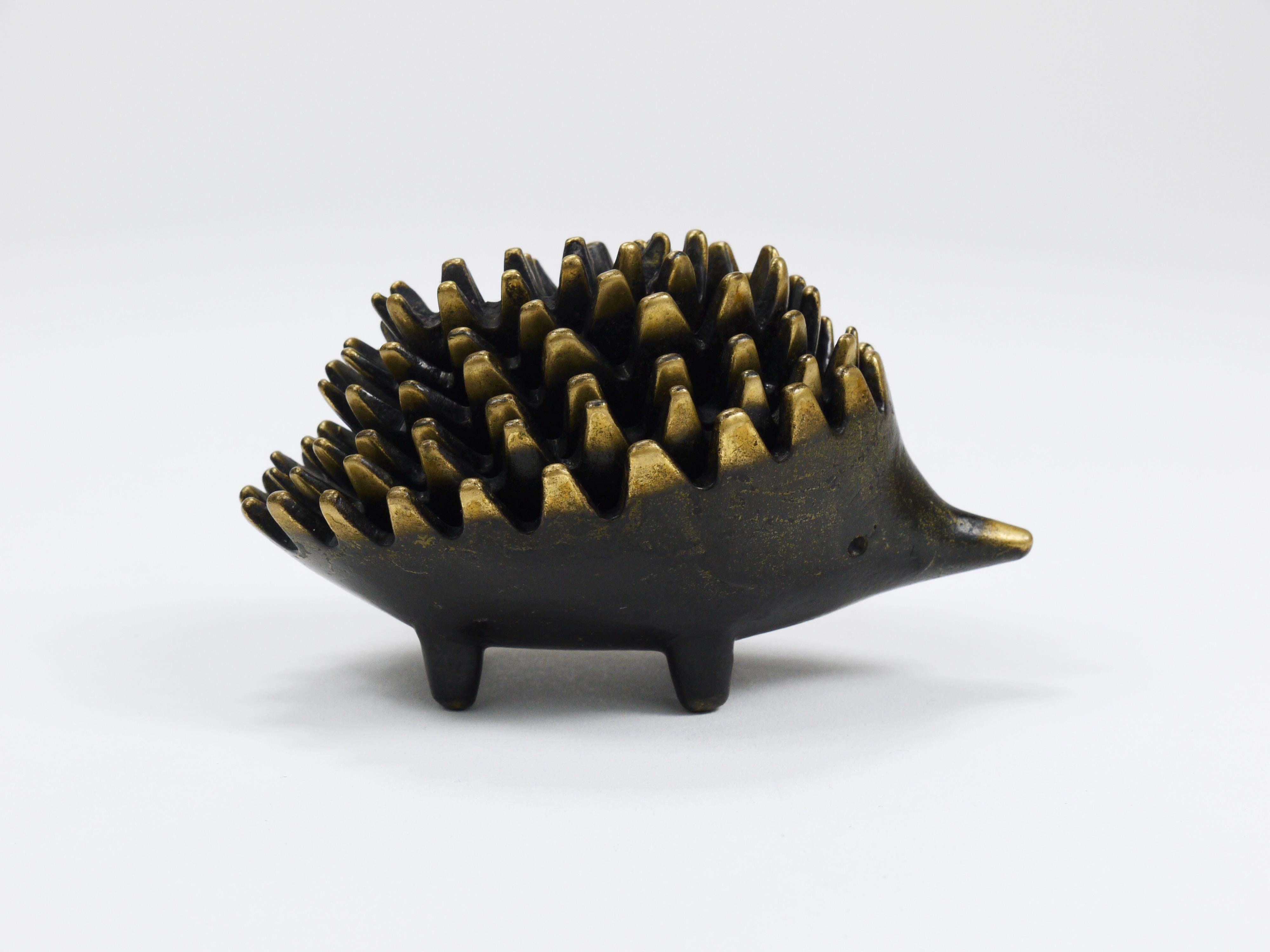 Walter Bosse Hedgehog Stackable Brass Ashtrays, Herta Baller, Austria, 1950s For Sale 8
