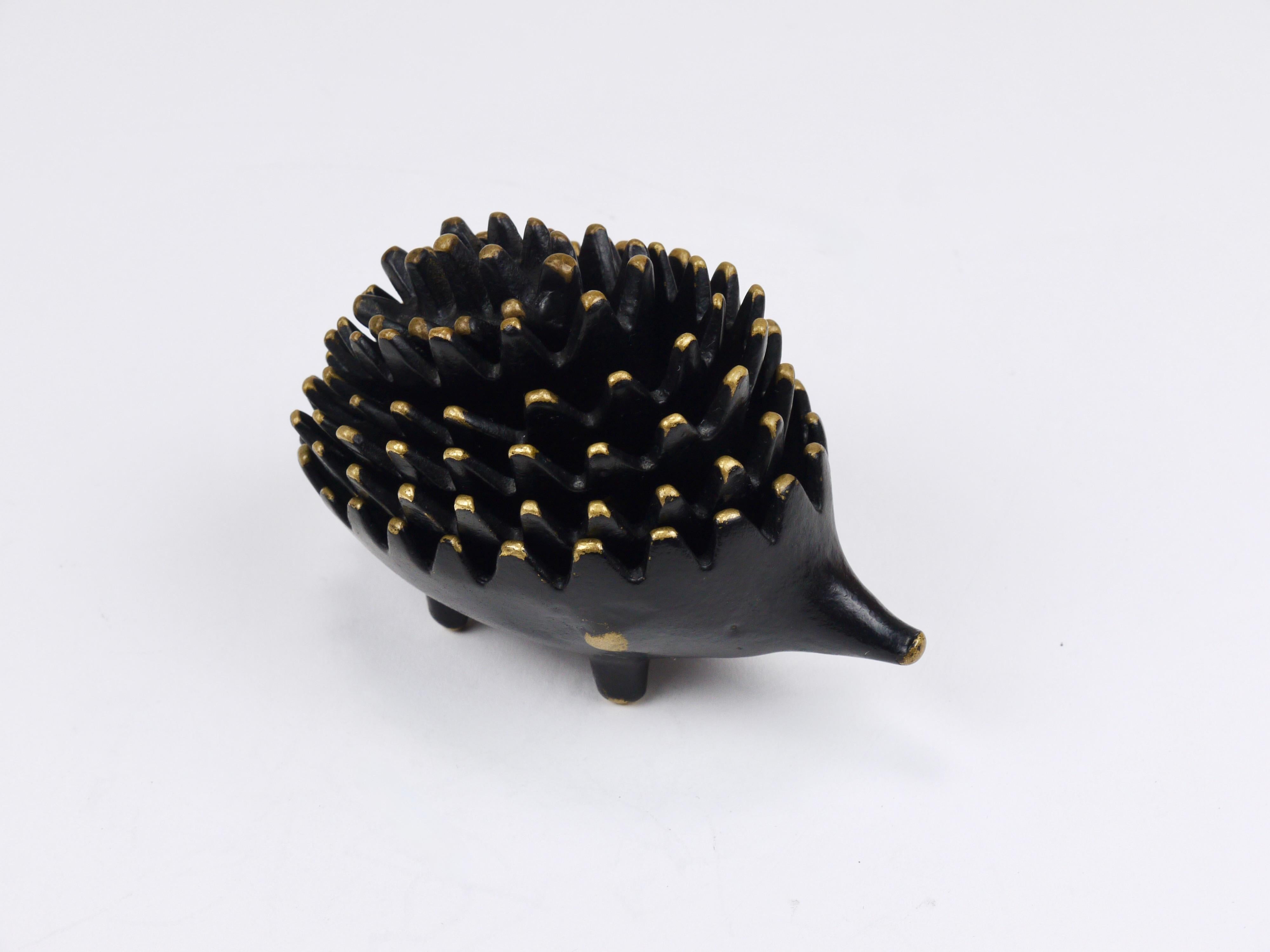 Walter Bosse Hedgehog Stackable Brass Ashtrays, Herta Baller, Austria, 1950s For Sale 8