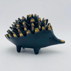 Walter Bosse Hedgehog Stackable Brass Ashtrays, Herta Baller, Austria, 1950s