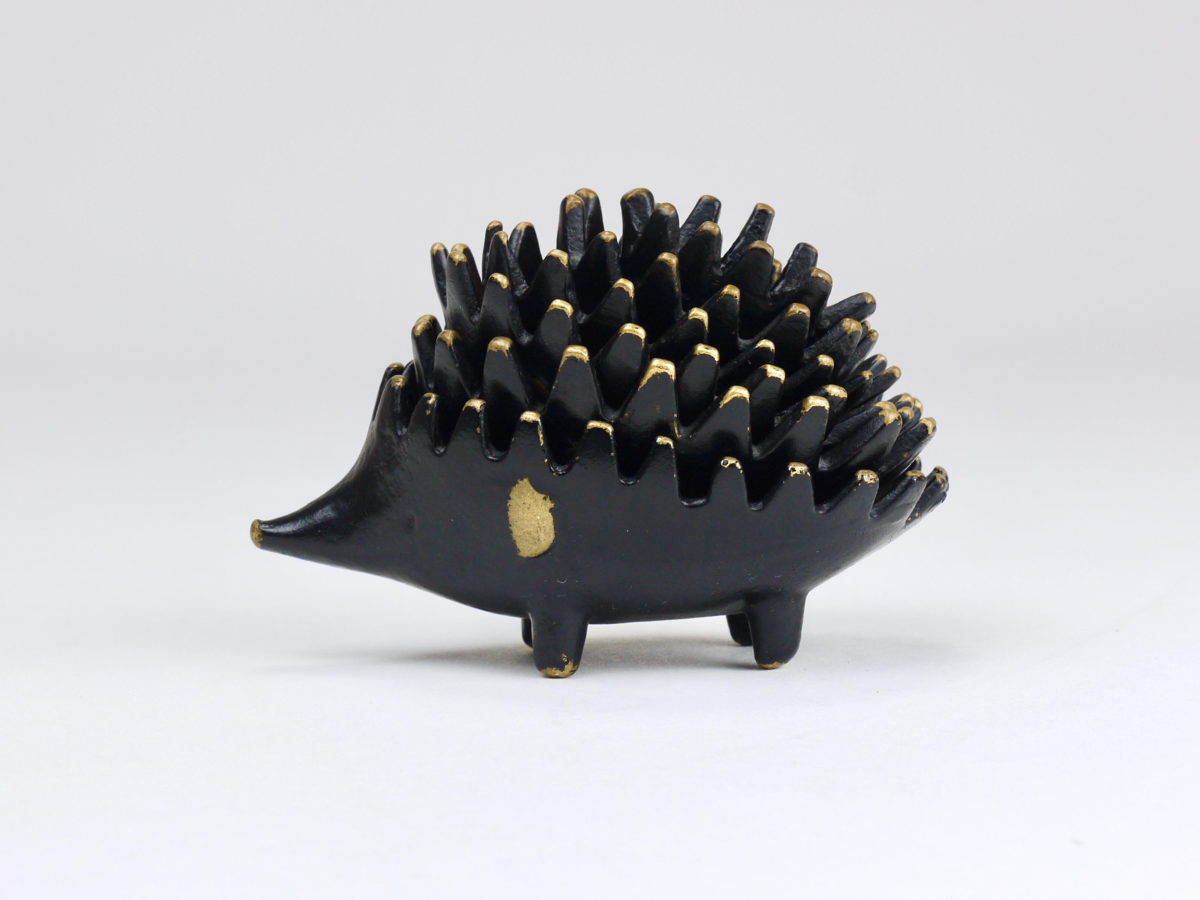 Walter Bosse Hedgehog Stackable Brass Ashtrays, Herta Baller, Austria, 1950s For Sale 1