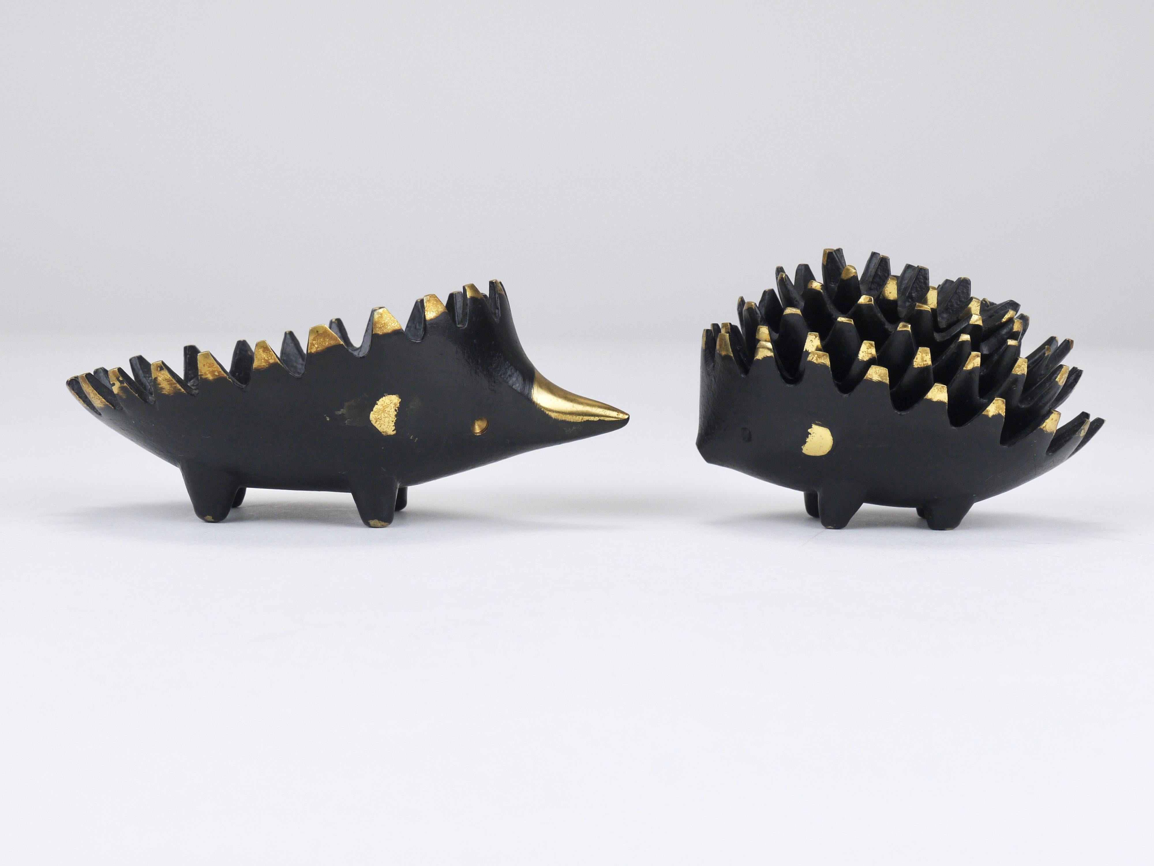 Posacenere impilabile in ottone Walter Bosse Hedgehog, Herta Baller, Austria, anni '50 in vendita 2