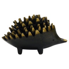 Walter Bosse Hedgehog Stackable Brass Ashtrays, Herta Baller, Austria, 1950s
