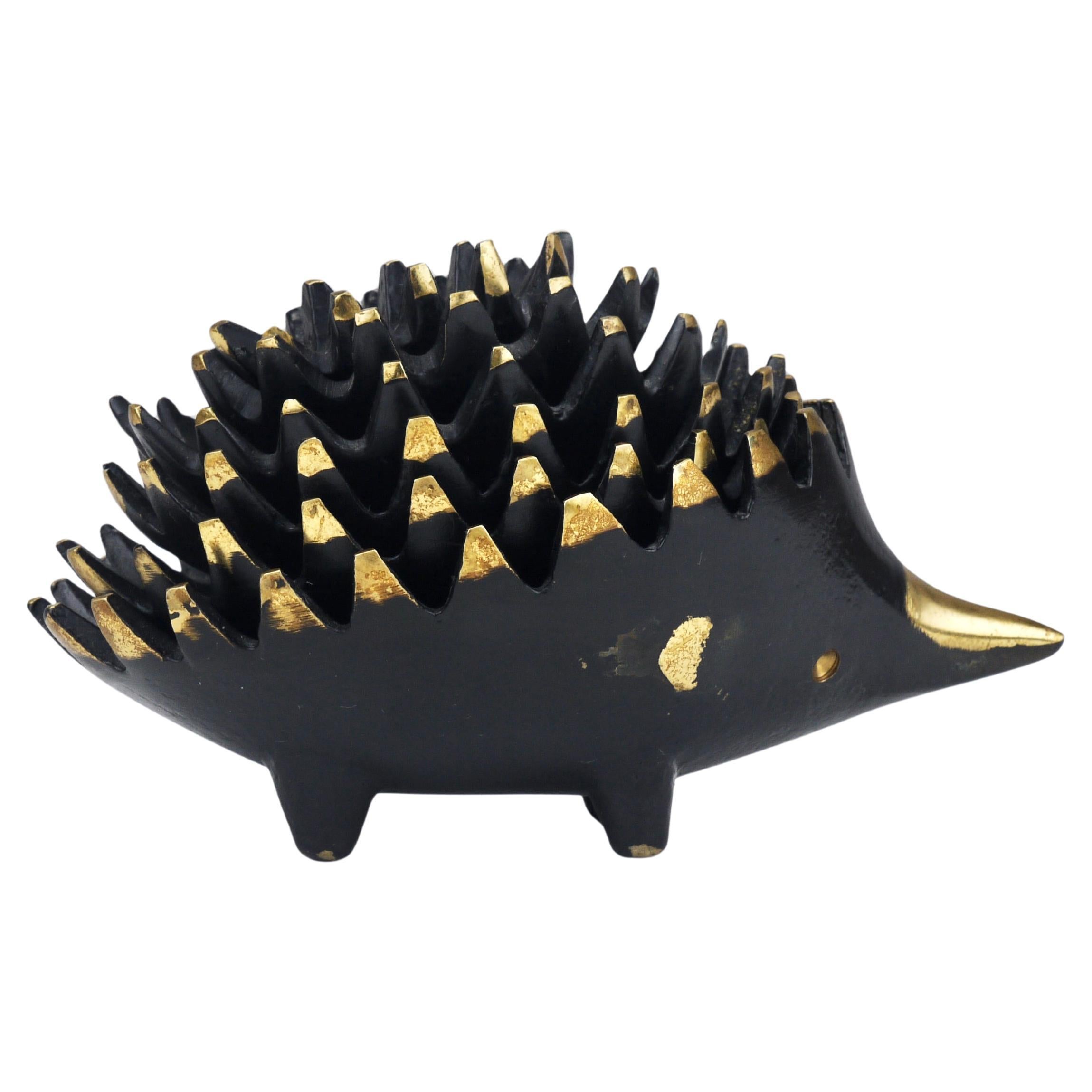 Walter Bosse Hedgehog Stackable Brass Ashtrays, Herta Baller, Austria, 1950s