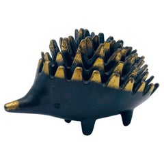 Walter Bosse Hedgehog Stackable Brass Ashtrays, Herta Baller, Austria, 1950s