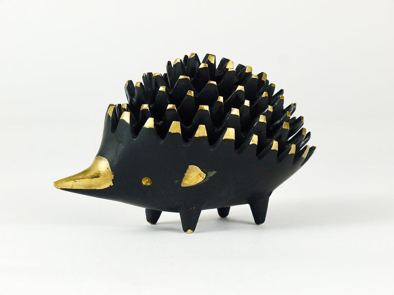 Walter Bosse Hedgehog Stackable Brass Ashtrays, Hertha Baller, Austria, 1950s For Sale 5