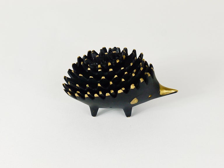Walter Bosse Hedgehog Stackable Brass Ashtrays, Hertha Baller, Austria, 1950s For Sale 10