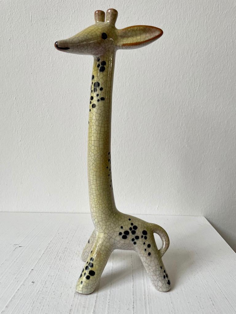 German Walter Bosse Huge Giraffe Ceramic Karlsruher Majolika