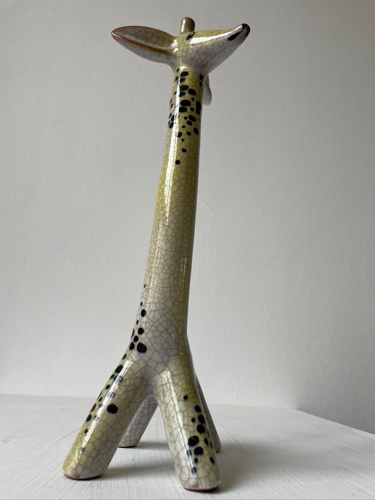 Walter Bosse Huge Giraffe Ceramic Karlsruher Majolika In Good Condition In Krefeld, DE
