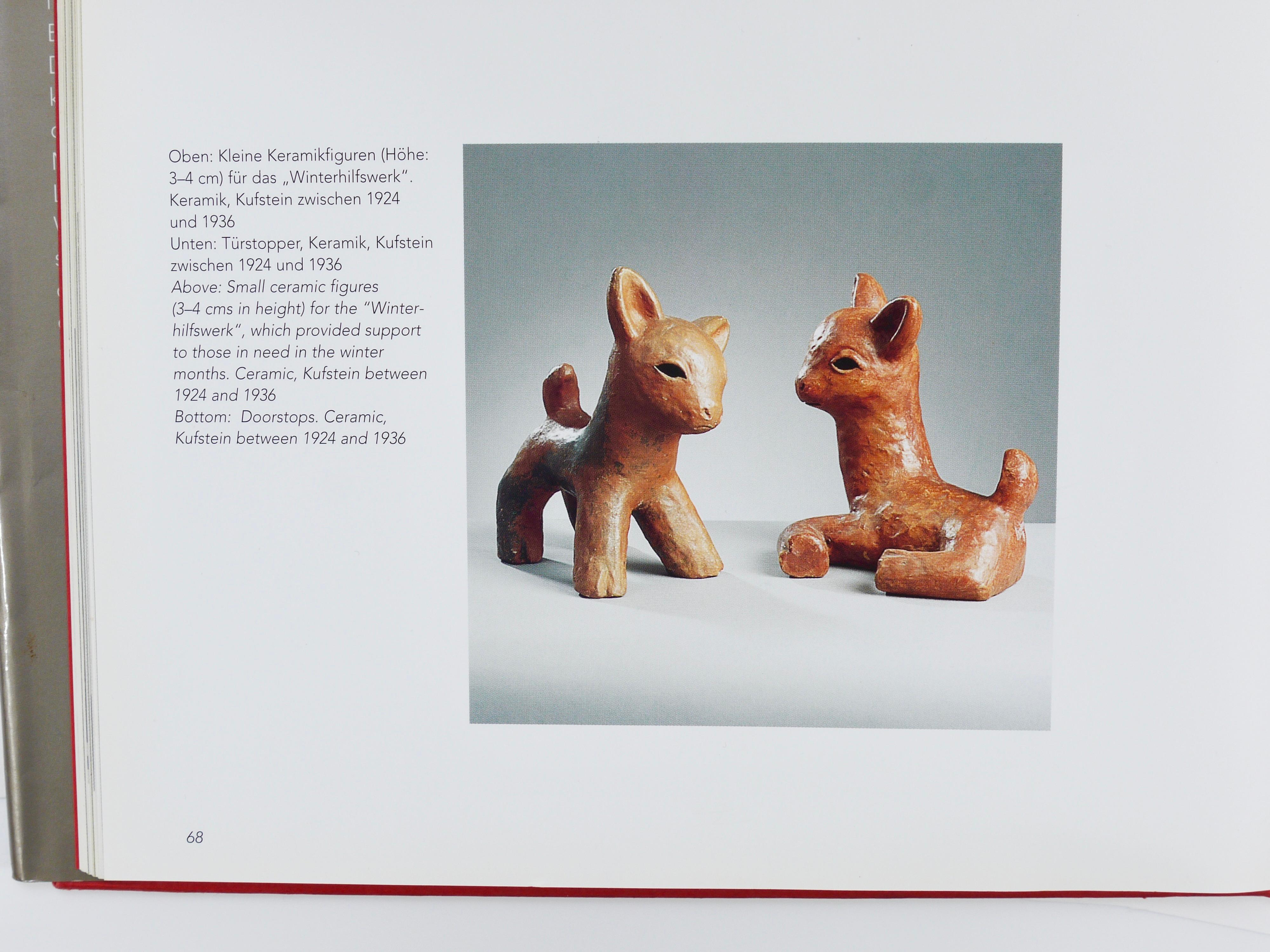 Hand-Crafted Walter Bosse Large Baby Deer Pottery Ceramic Sculpture, Austria, 1920s
