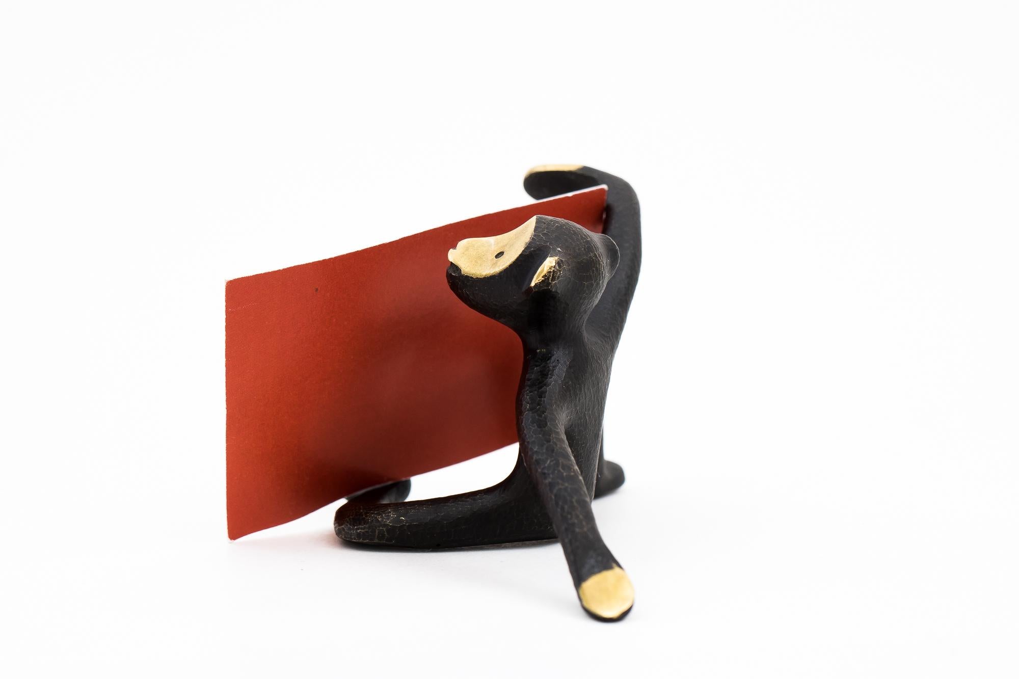 Blackened Walter Bosse Monkey Business Card Holder