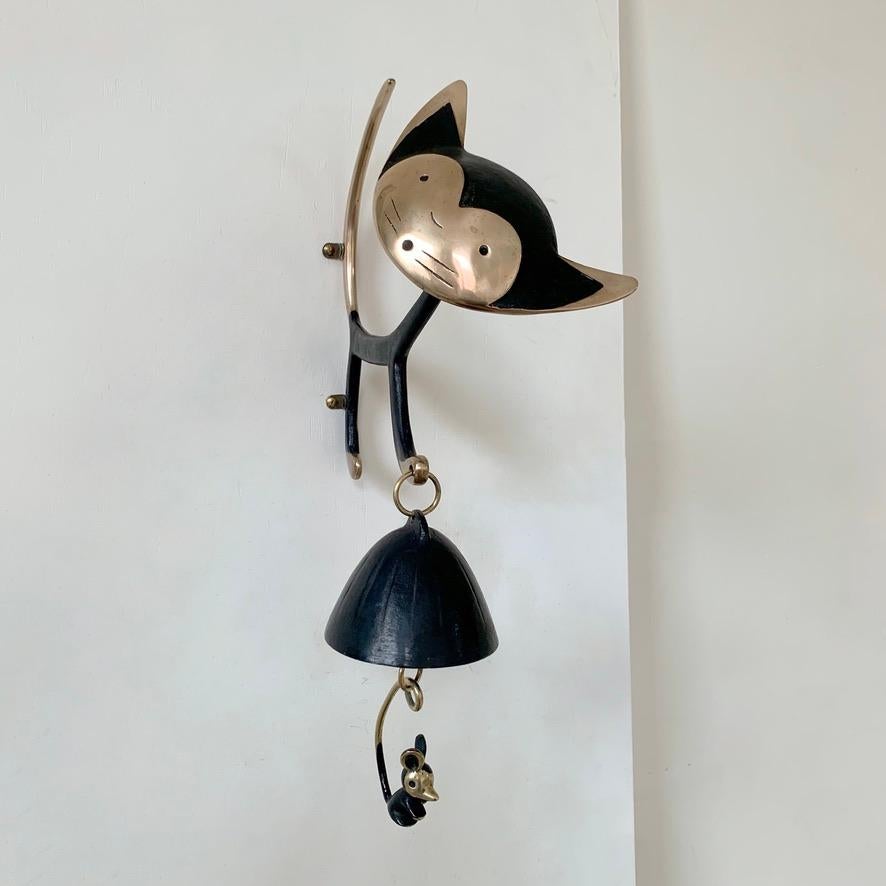 Raro timbre de puerta de gato y ratón de Walter Bosse, hacia 1950, Austria. Moderno de mediados de siglo en venta