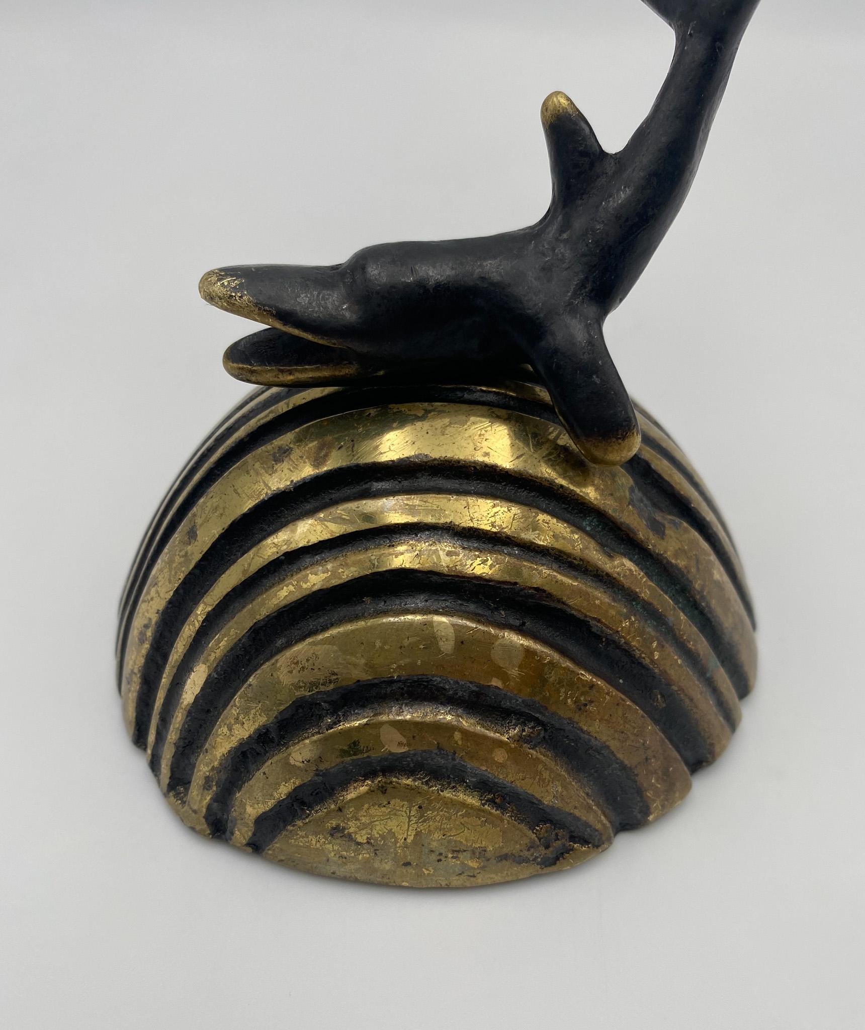 Blackened Walter Bosse Bell, 1950s For Sale