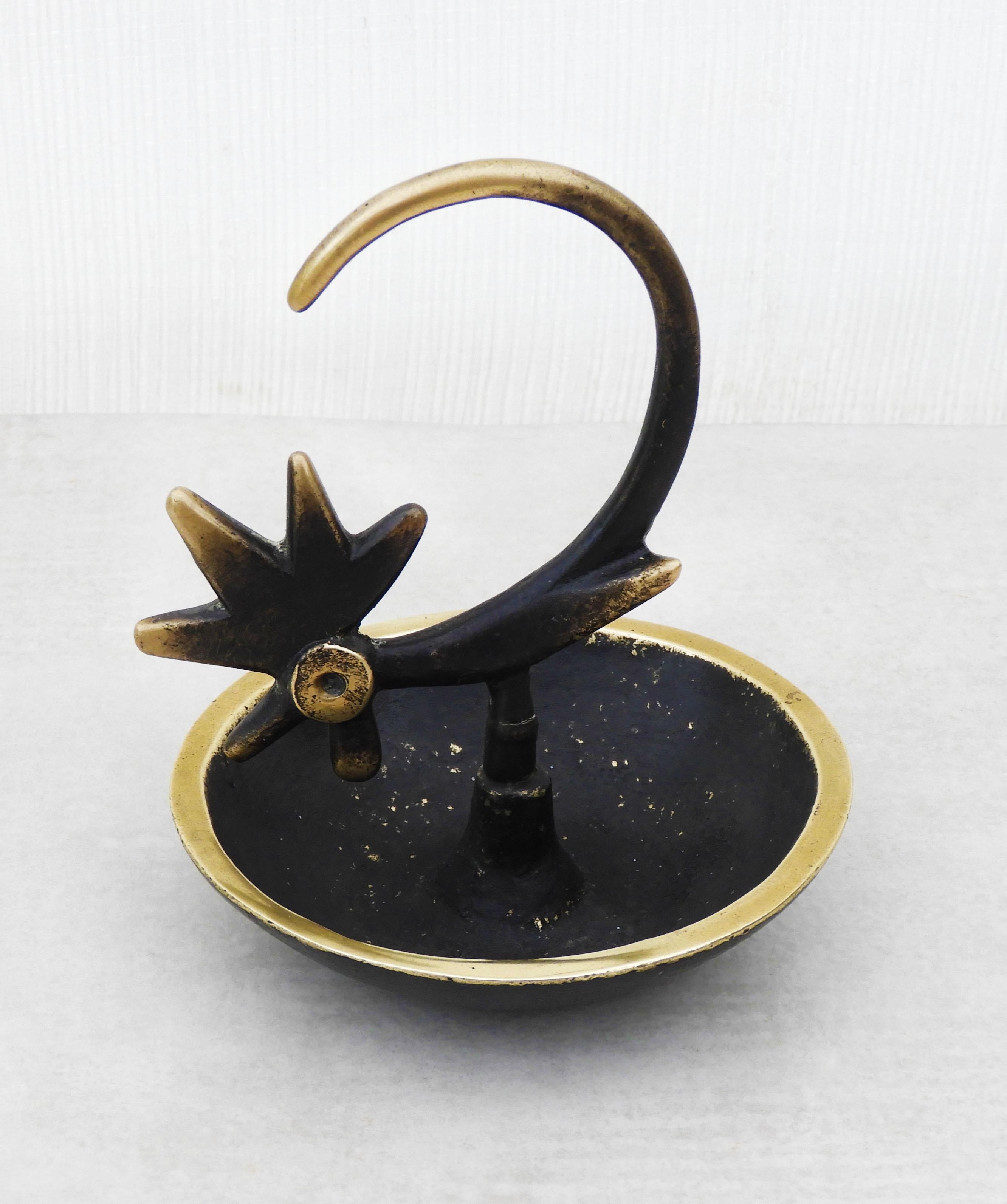 Walter Bosse Hahn Ringfänger/Aschenbecher/Auffangbehälter C1950er Jahre Österreich (Geschwärzt) im Angebot