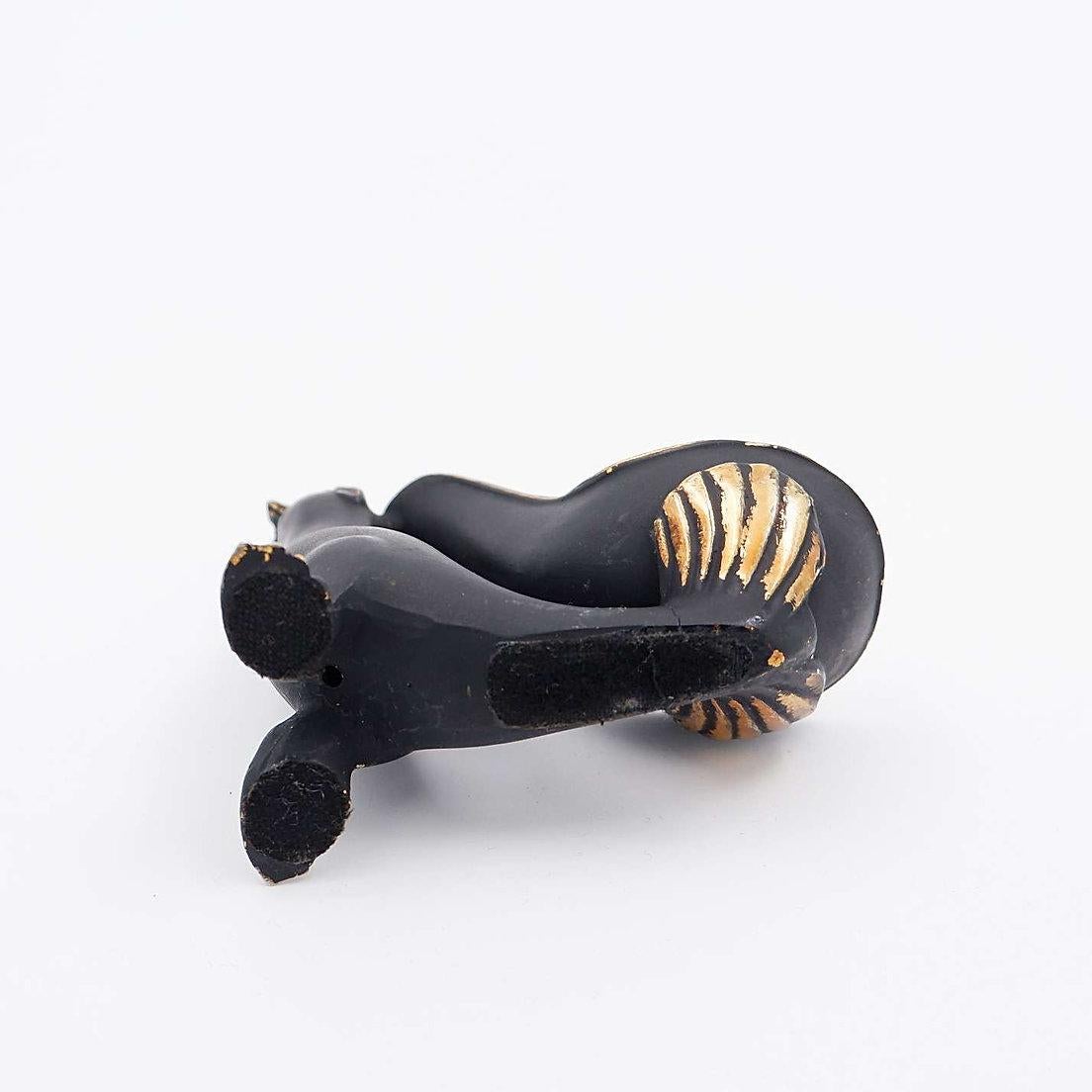 Austrian Walter Bosse style Sea lion pipe holder in bronze - 1950s For Sale