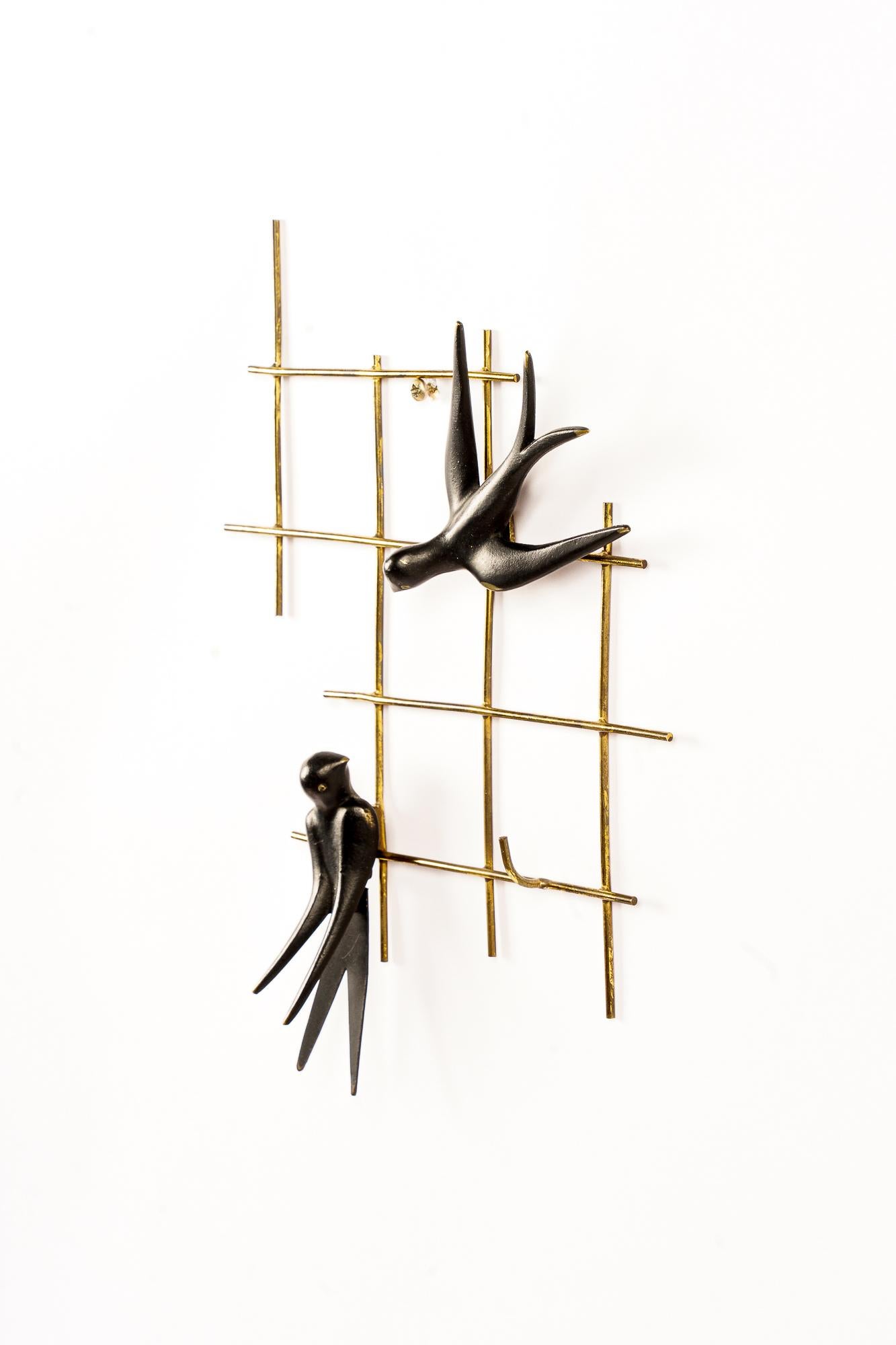 Mid-Century moderno Walter Bosse portachiavi a forma di uccelli rondine, 1950 ca.