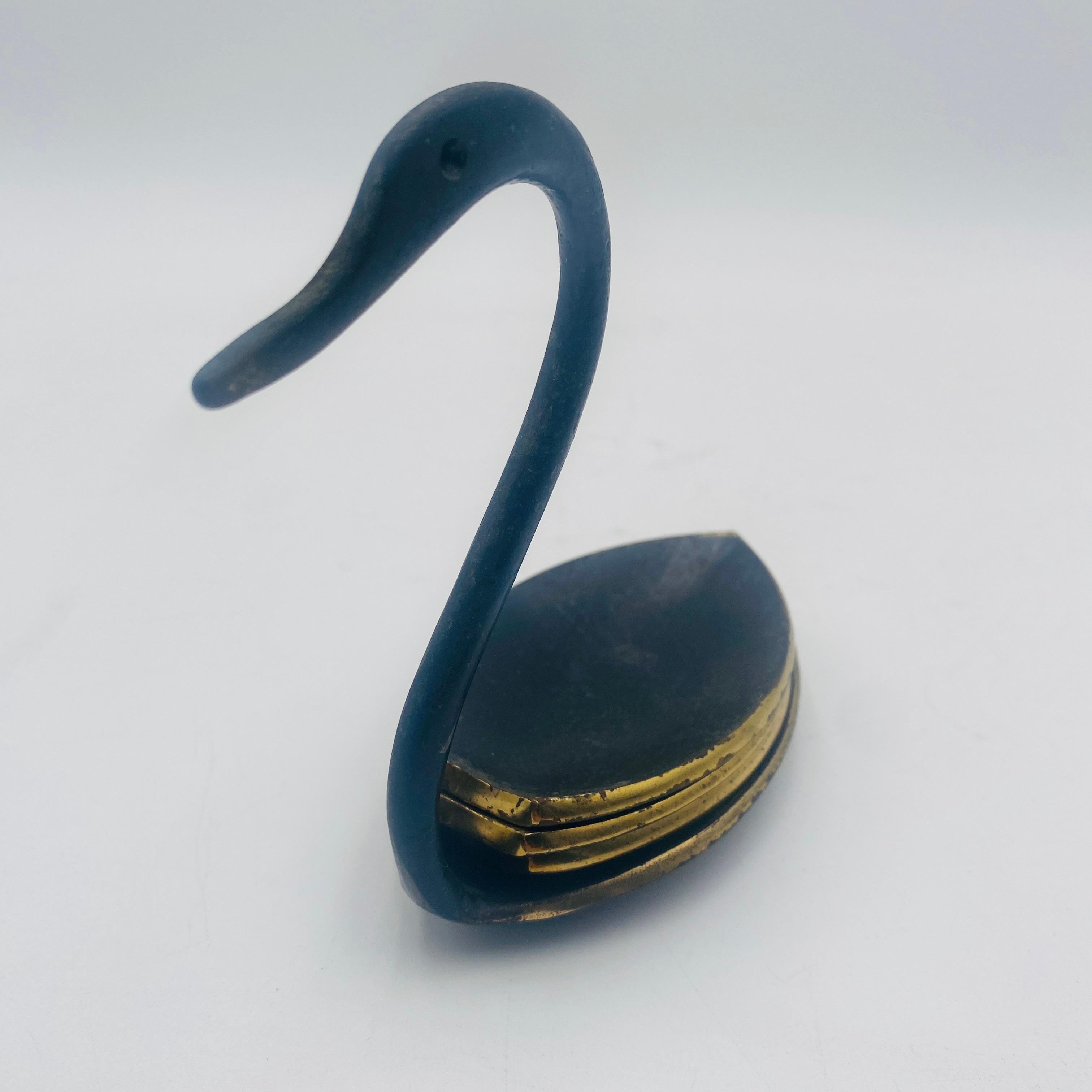 Walter Bosse Schwan Stapelbare Aschenbecher aus Messing, Herta Baller, Österreich, 1950er Jahre (Österreichisch)