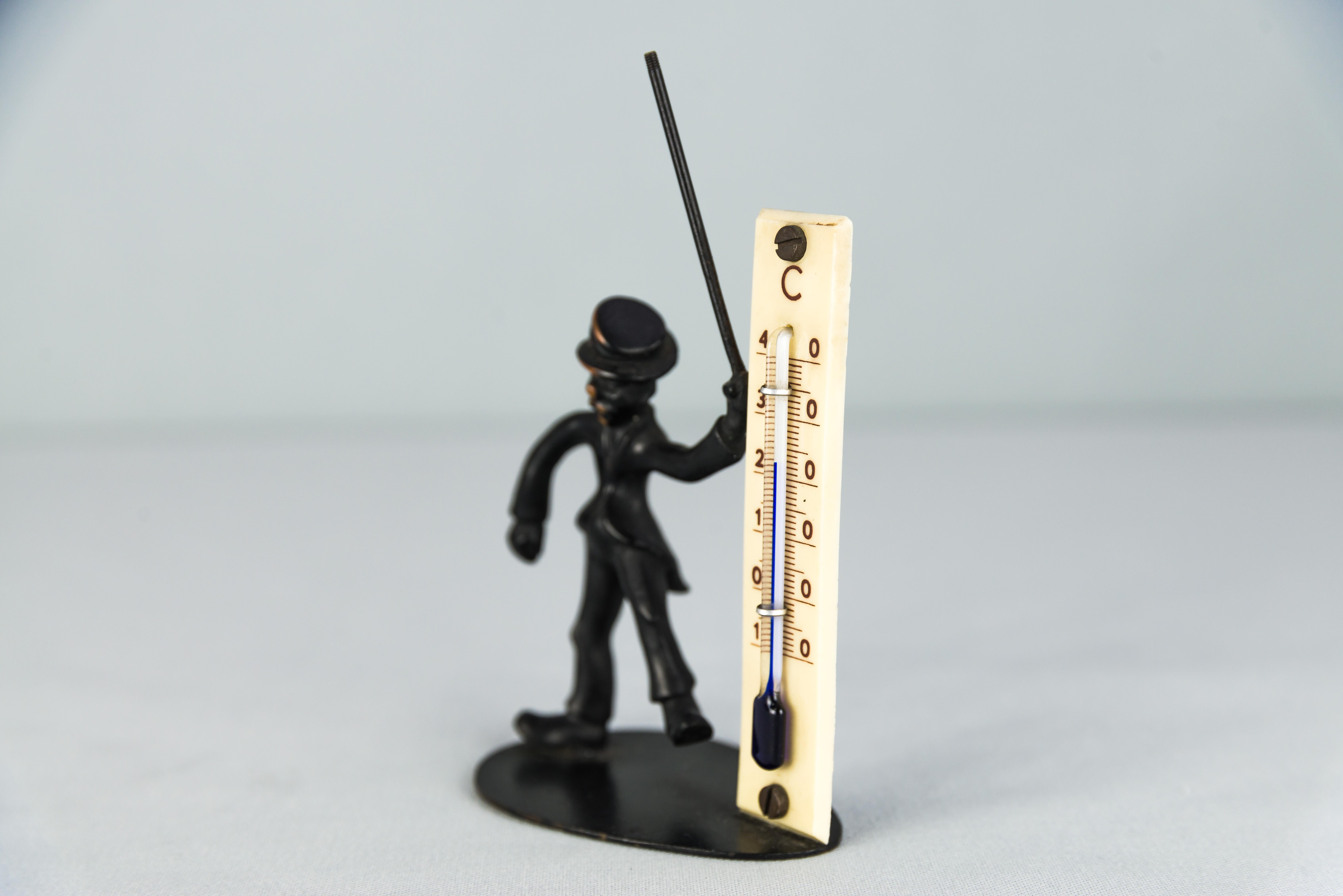 Brass Walter Bosse Thermometer, circa 1950s For Sale