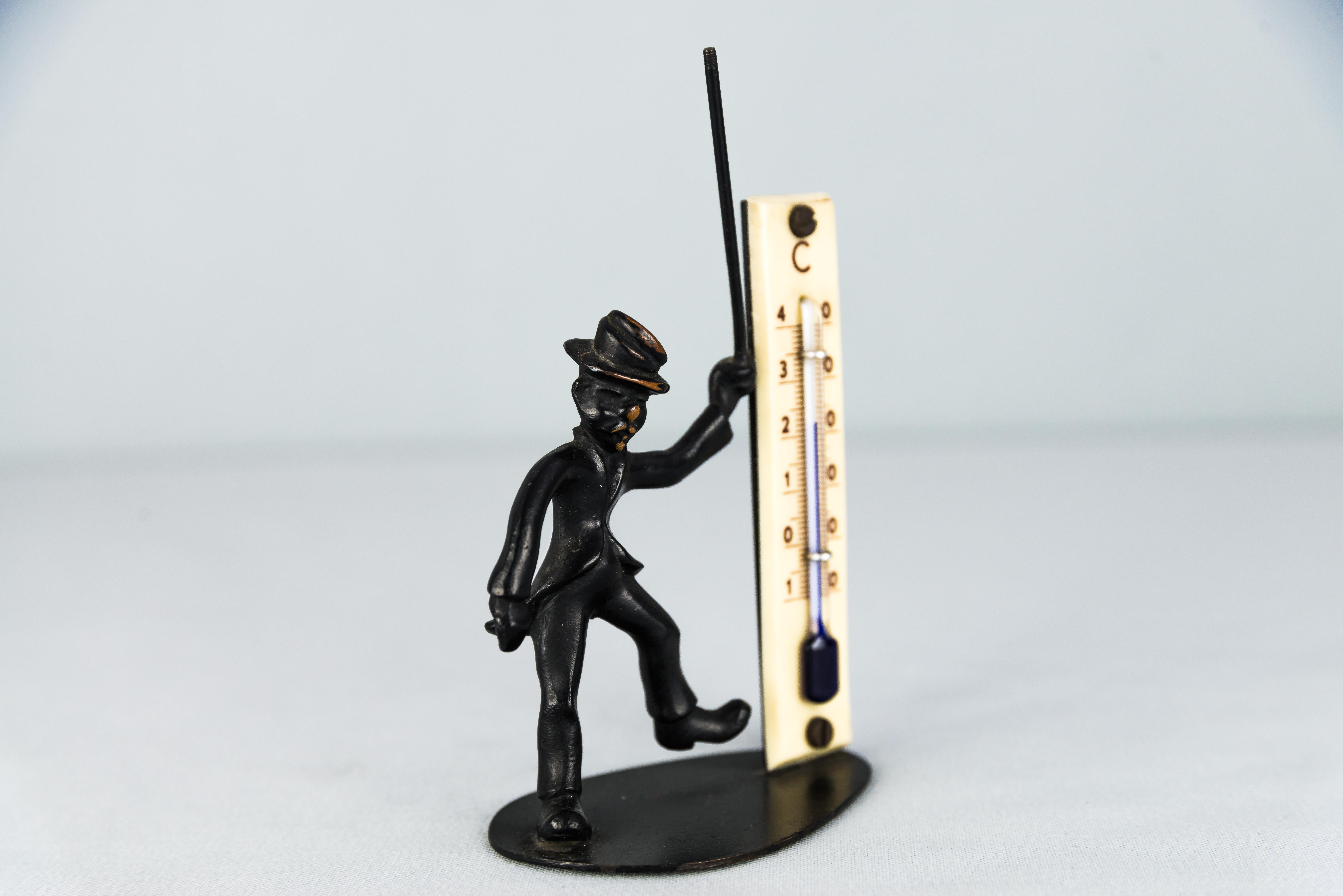 Blackened Walter Bosse Thermometer, circa 1950s For Sale