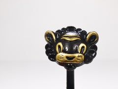 Walter Bosse Three Zoo Brass Wall Hooks, Rabbit, Cat & Lion, Herta Baller Vienna