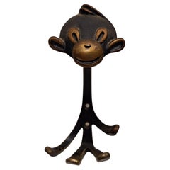 Walter Bosse wall hook, brass Monkey, 1950