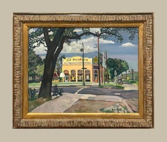 Une scène de rue moderne des années 1930 sur la rue St. Charles, à La Nouvelle-Orléans, exposée à l'AIC