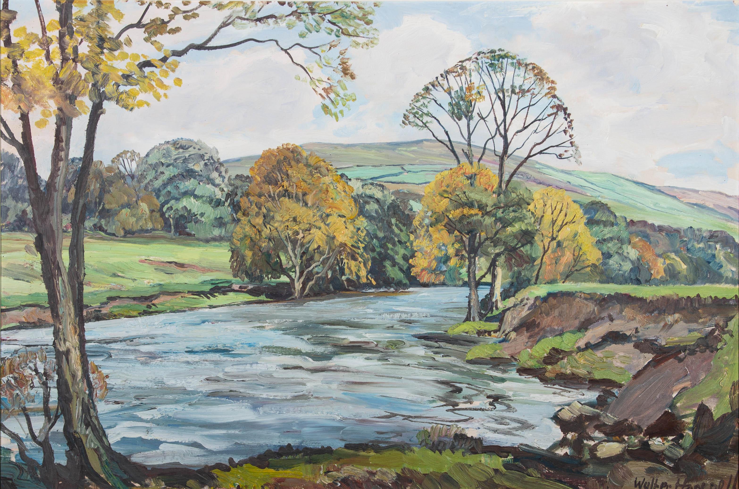 Walter Cecil Hornell (1911-1997) - Olio della metà del XX secolo, Lungo il fiume in vendita 1