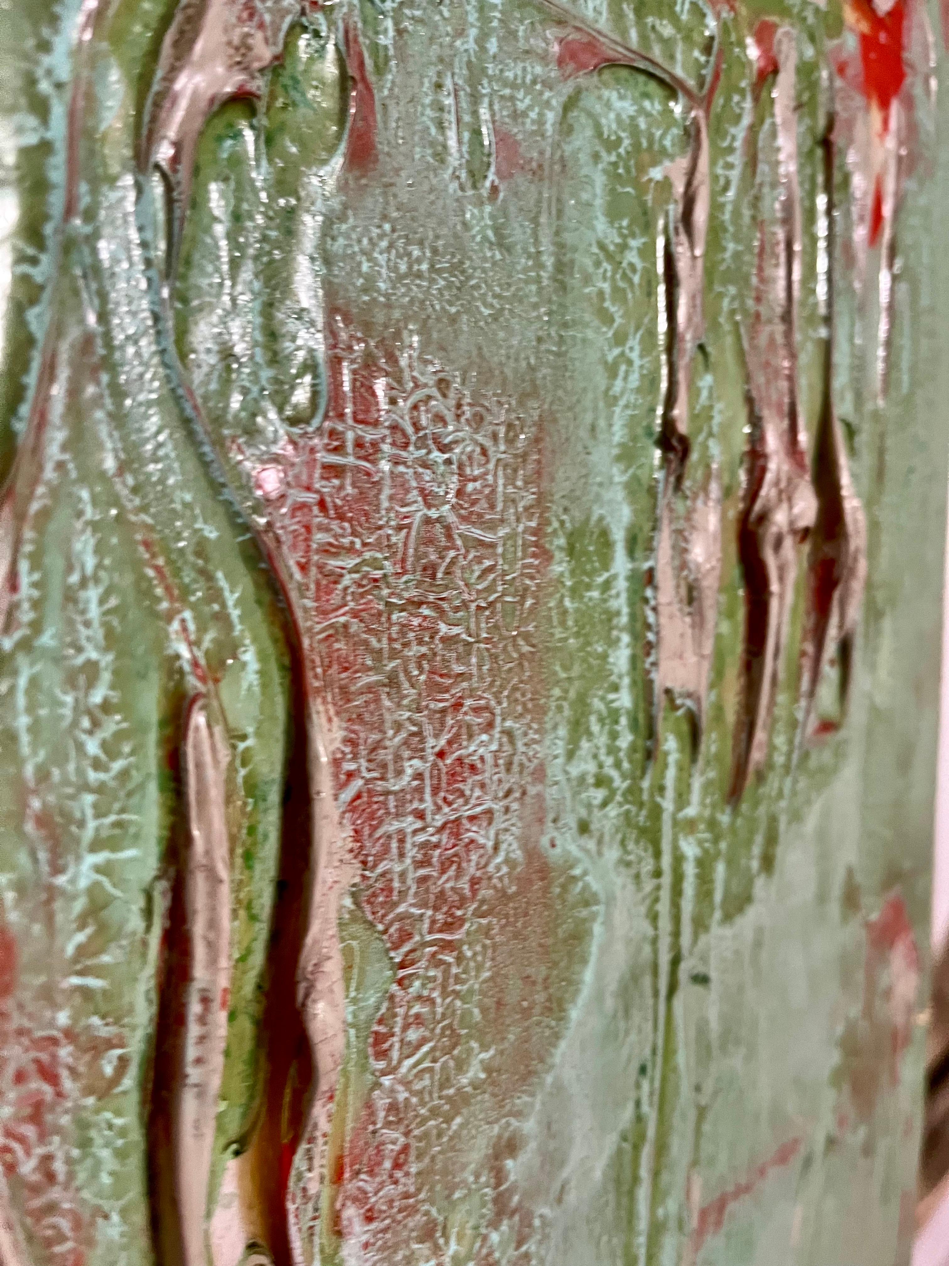 1972 Pintura abstracta de resina alquídica 