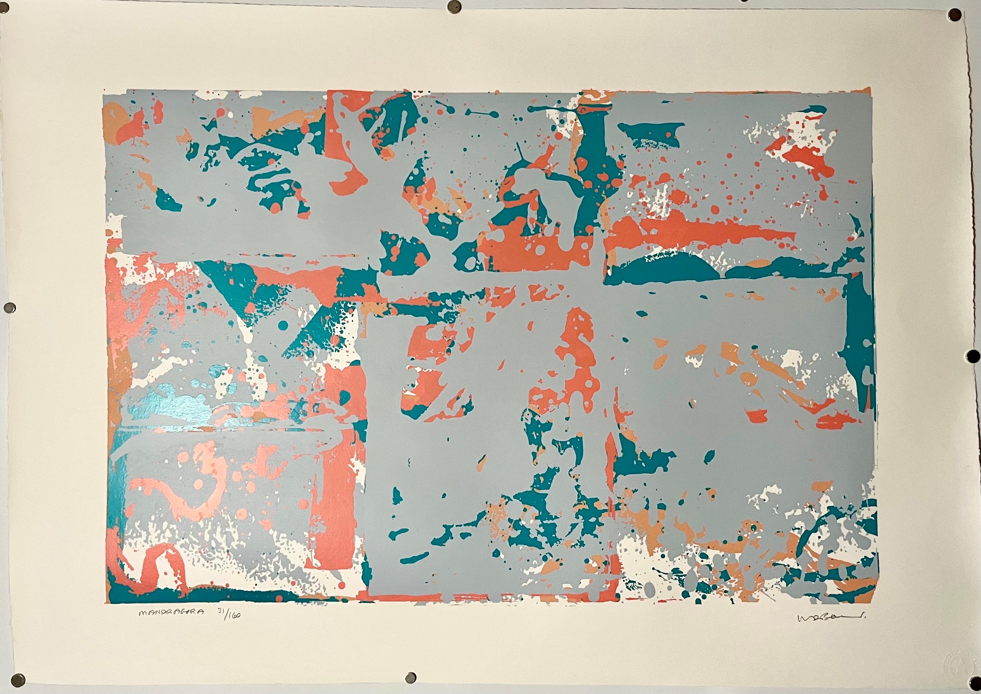 Grande Mandragora Serigrafia espressionista astratta Litografia Darby Bannard - Print di Walter Darby Bannard