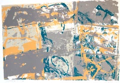 Large Modern Miami Abstract Expressionist Screenprint Lithograph