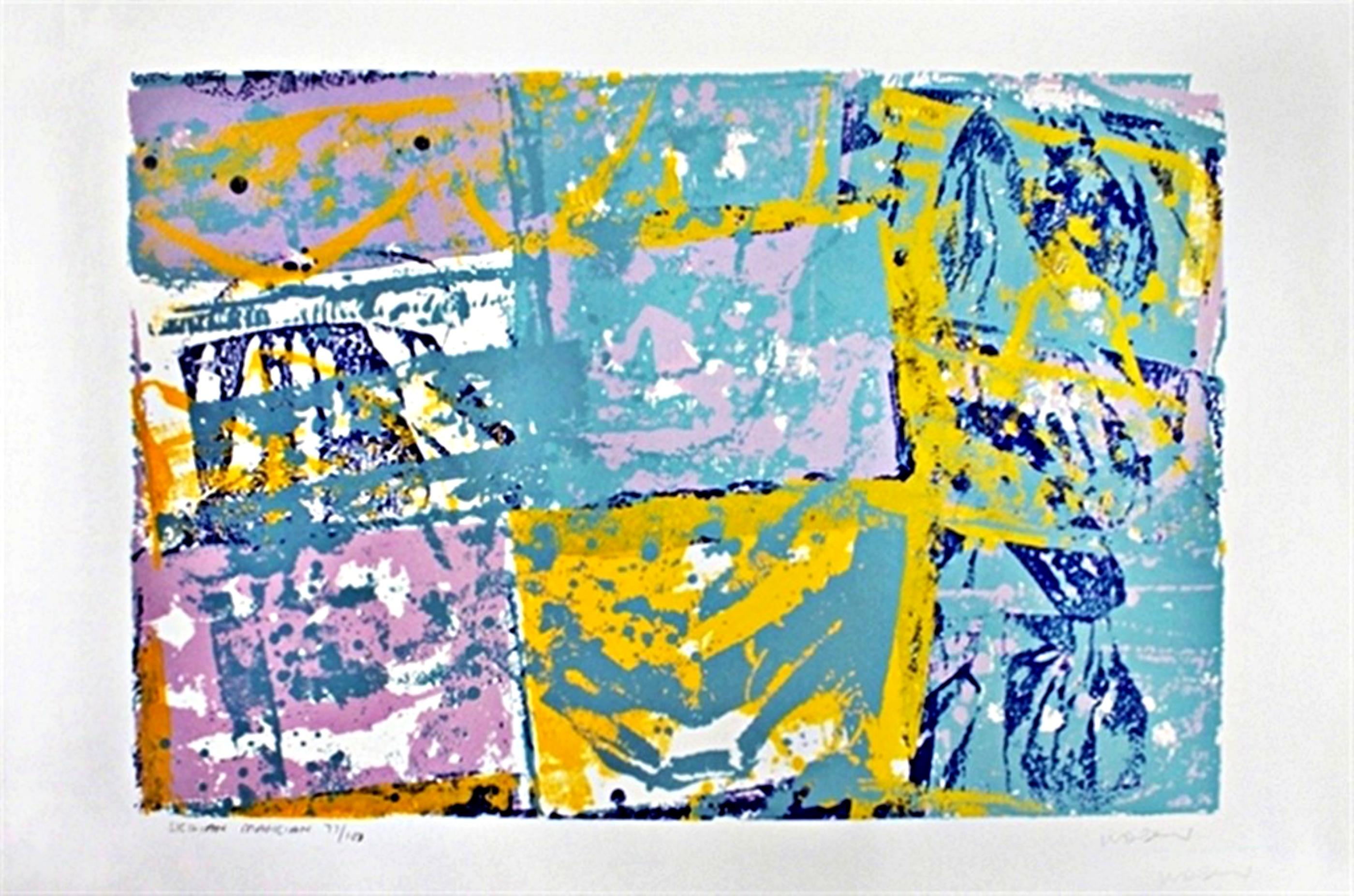 Walter Darby Bannard Abstract Print - Sicilian Magician - lt ed silkscreen by renowned abstract expressionist painter