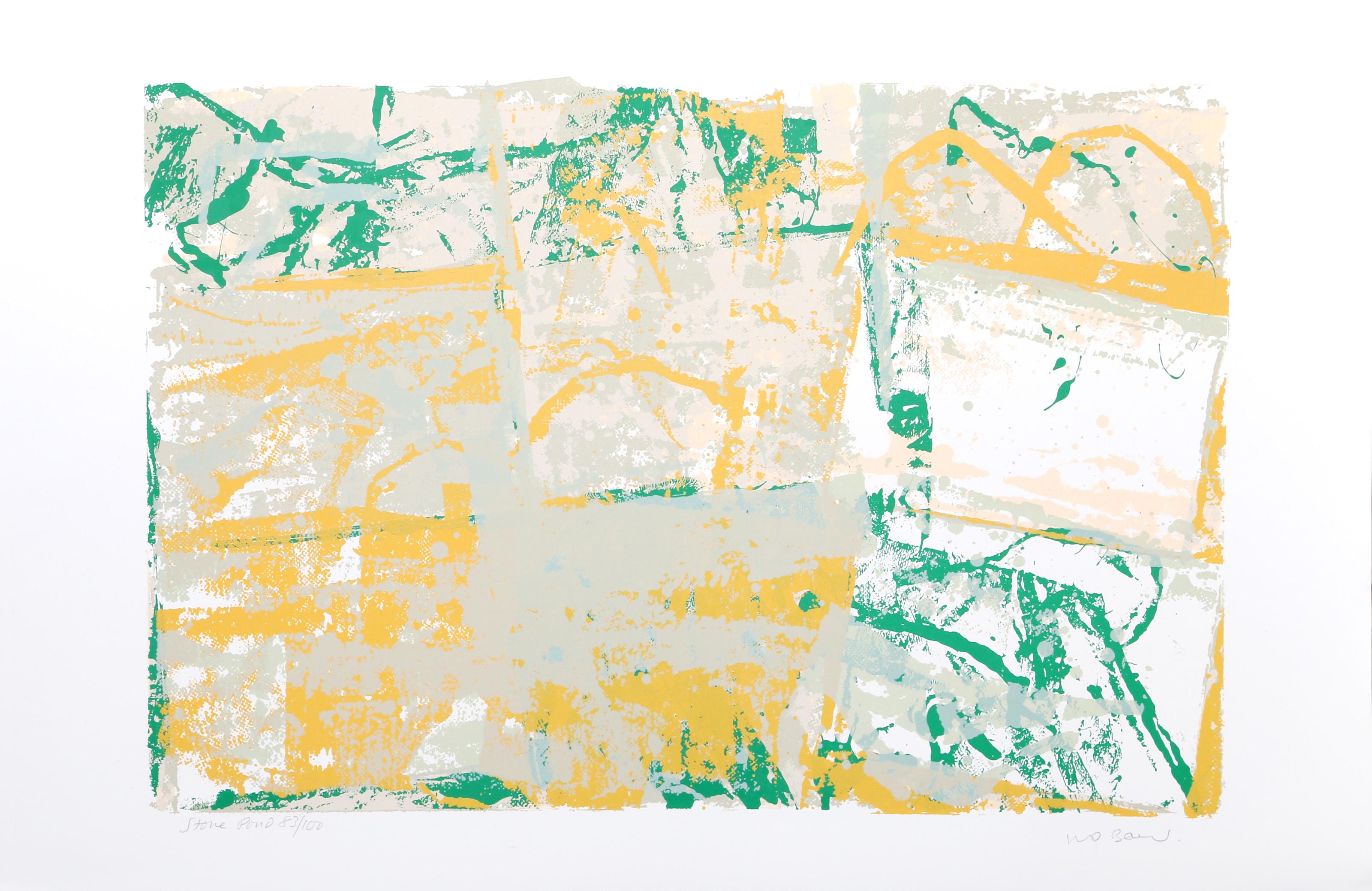 Stone Pond, Abstract Expressionist Screenprint by Walter Darby Bannard