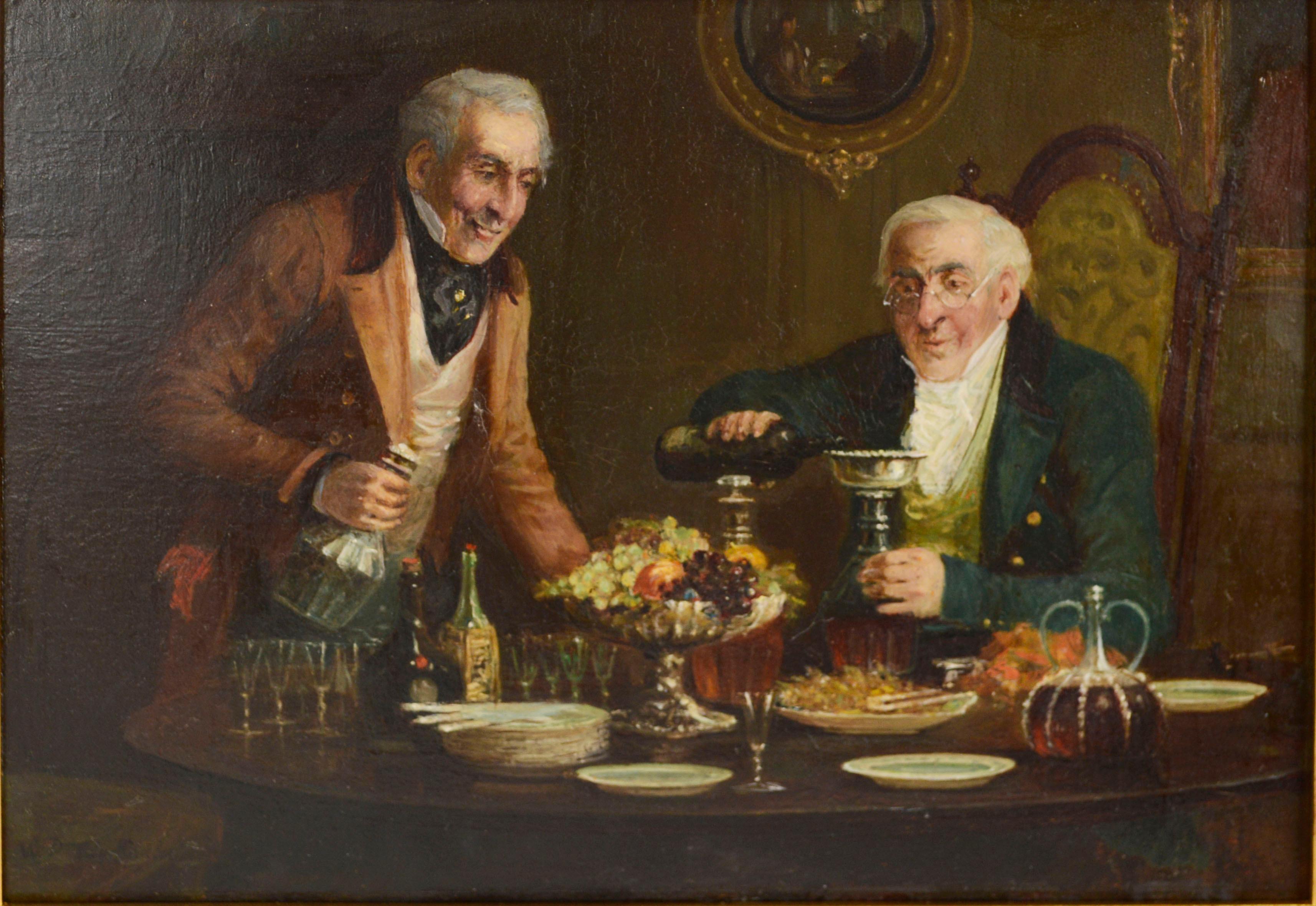 Un Dandy Time Was Had une scène figurative intérieure de Walter Dendy Sadler, années 1880 en vente 3