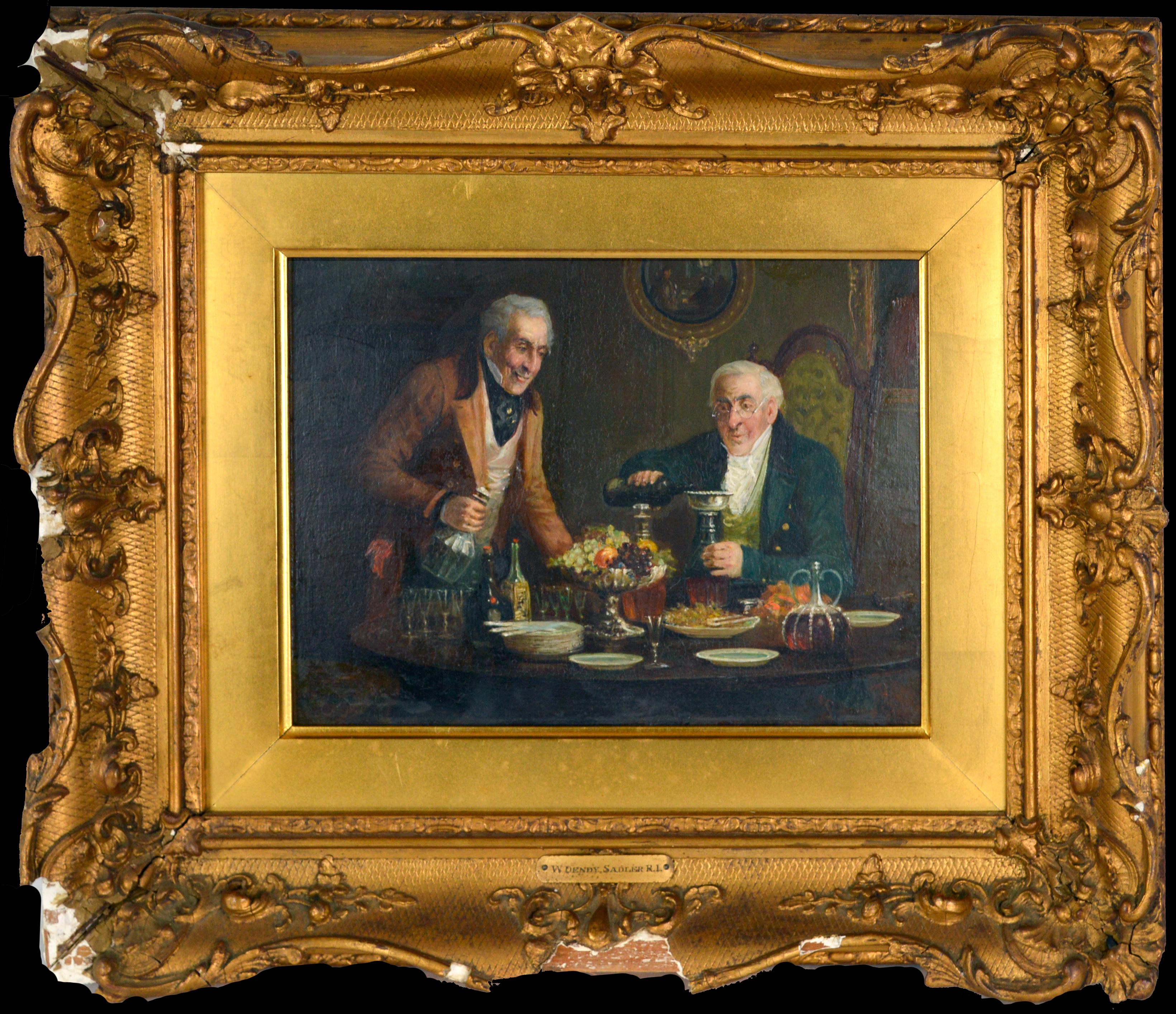 A Dandy Time Was Had an interior Figural Scene by Walter Dendy Sadler 1880s