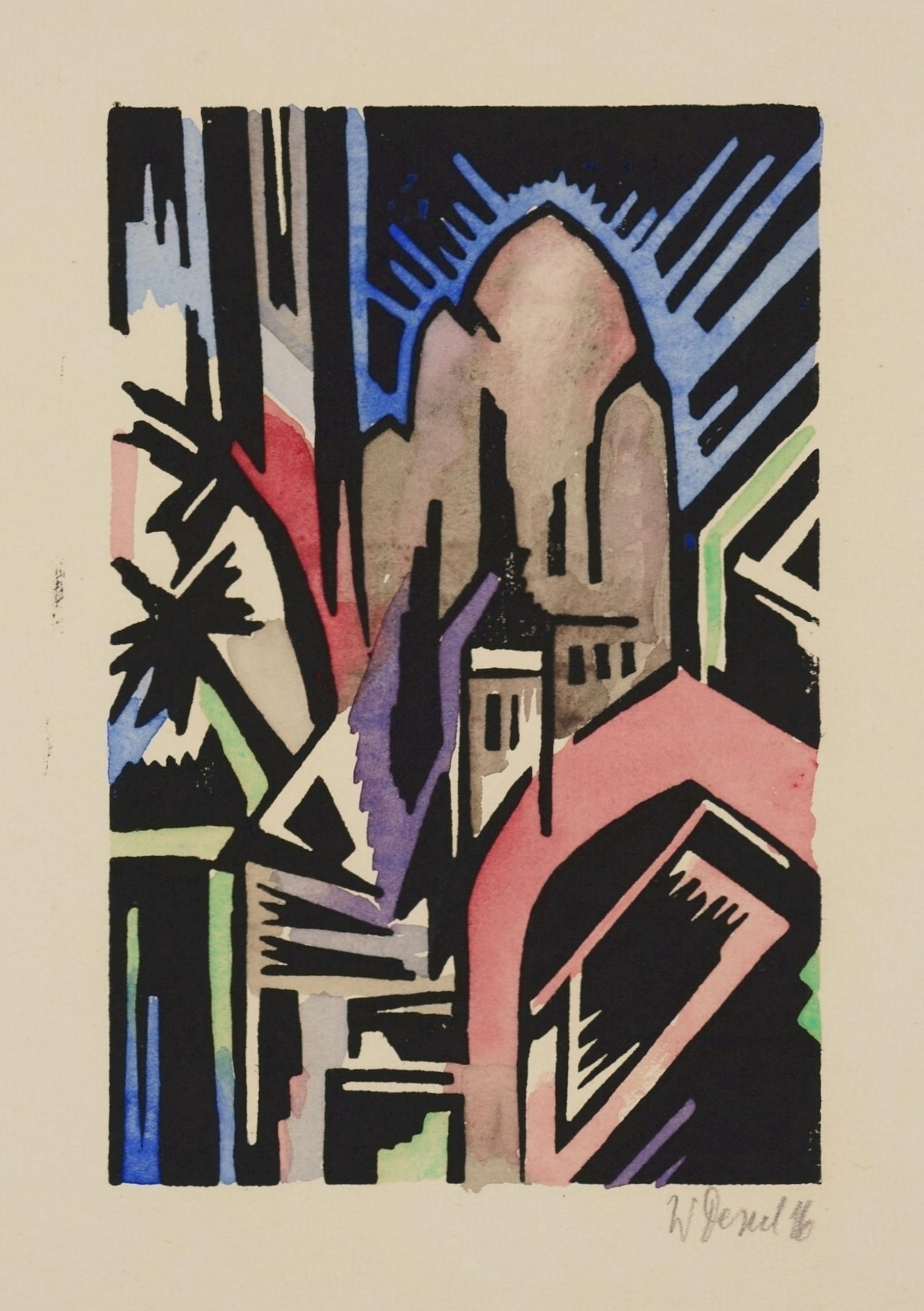 Walter Dexel Figurative Print - Mosque / - The Expression of Architecture -