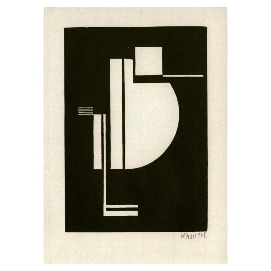 Walter Dexel : Oiseau - gravure sur bois 1924