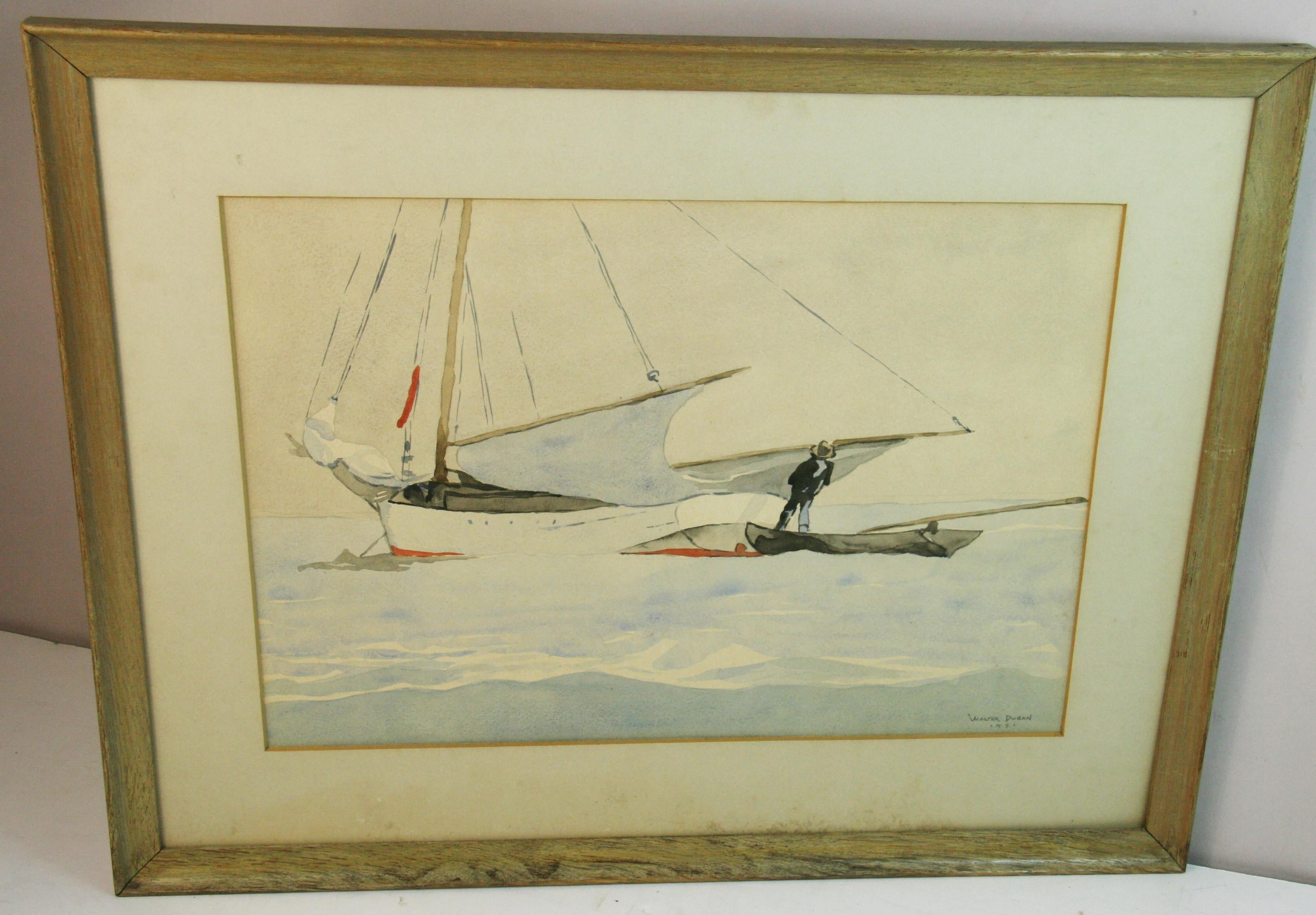 Preparing to Sail - Painting by Walter Dugan