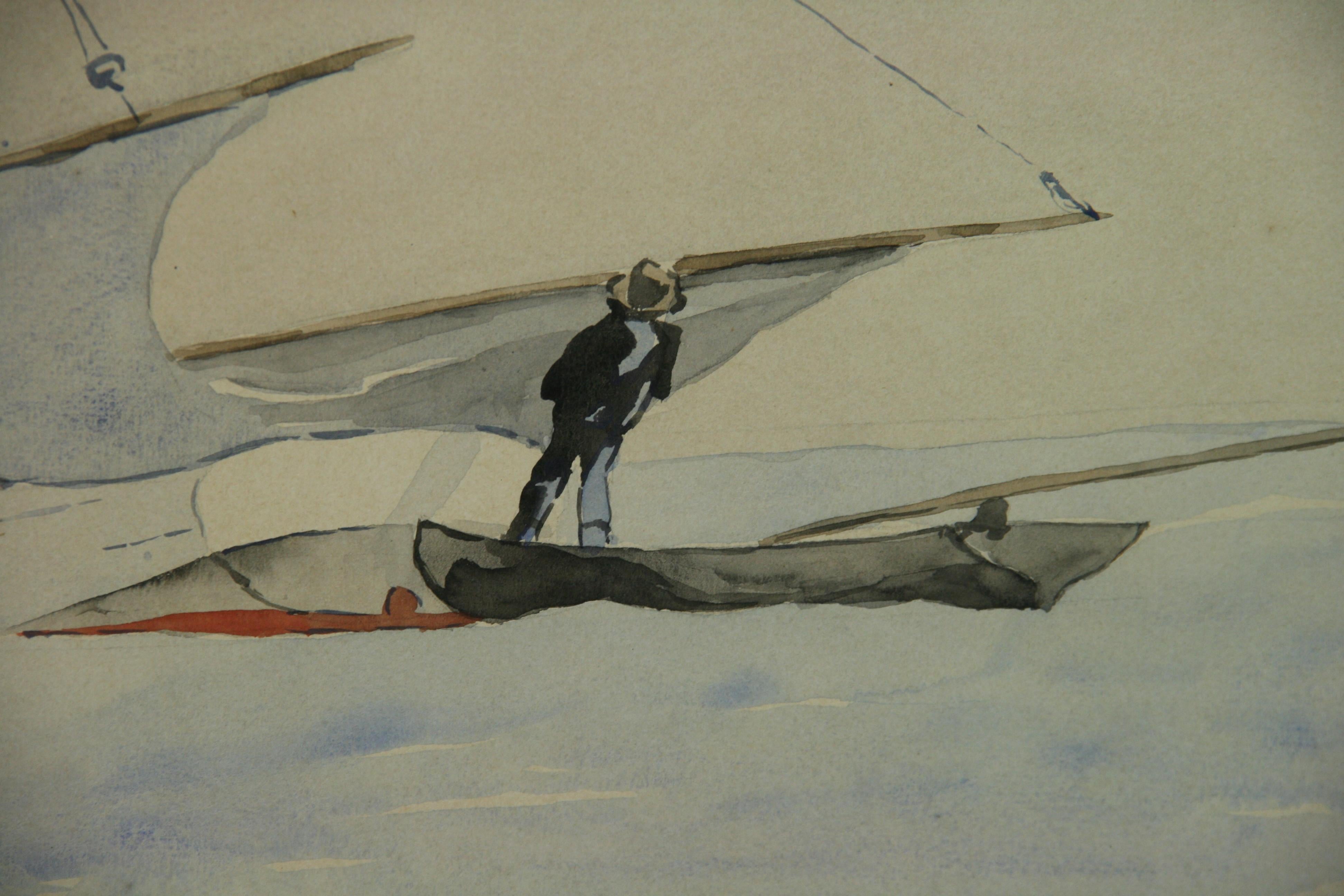 6127 Preparing to sail
Set in a pickeled oak frame
Image size 18x13