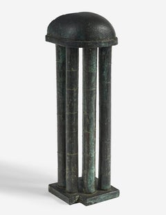 Architektonische Bronze-Modell-Skulptur Tempio Bretton-Architektur-Maquette aus Bronze